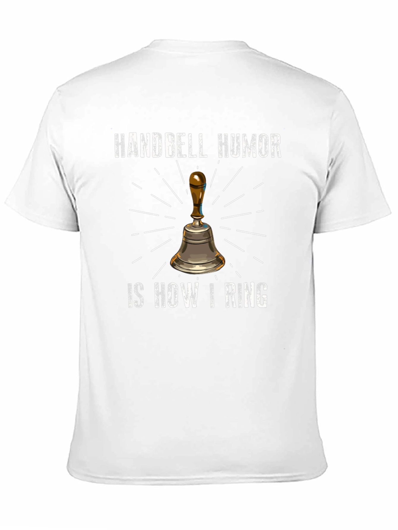 Black Handbell Humor T-Shirt Funny Musician Joke Tee view 11