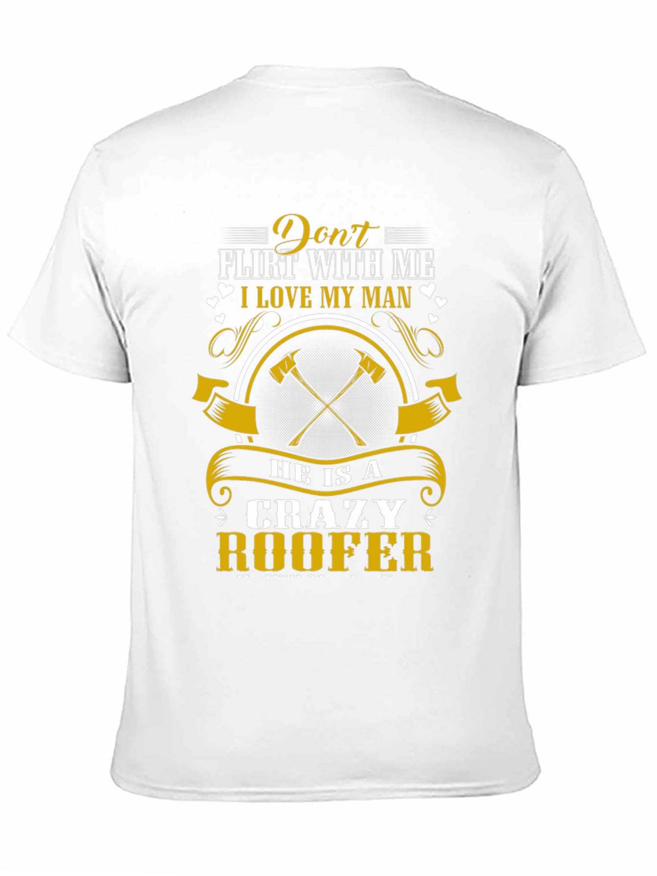 Black Crazy Roofer Man's T-Shirt view 11
