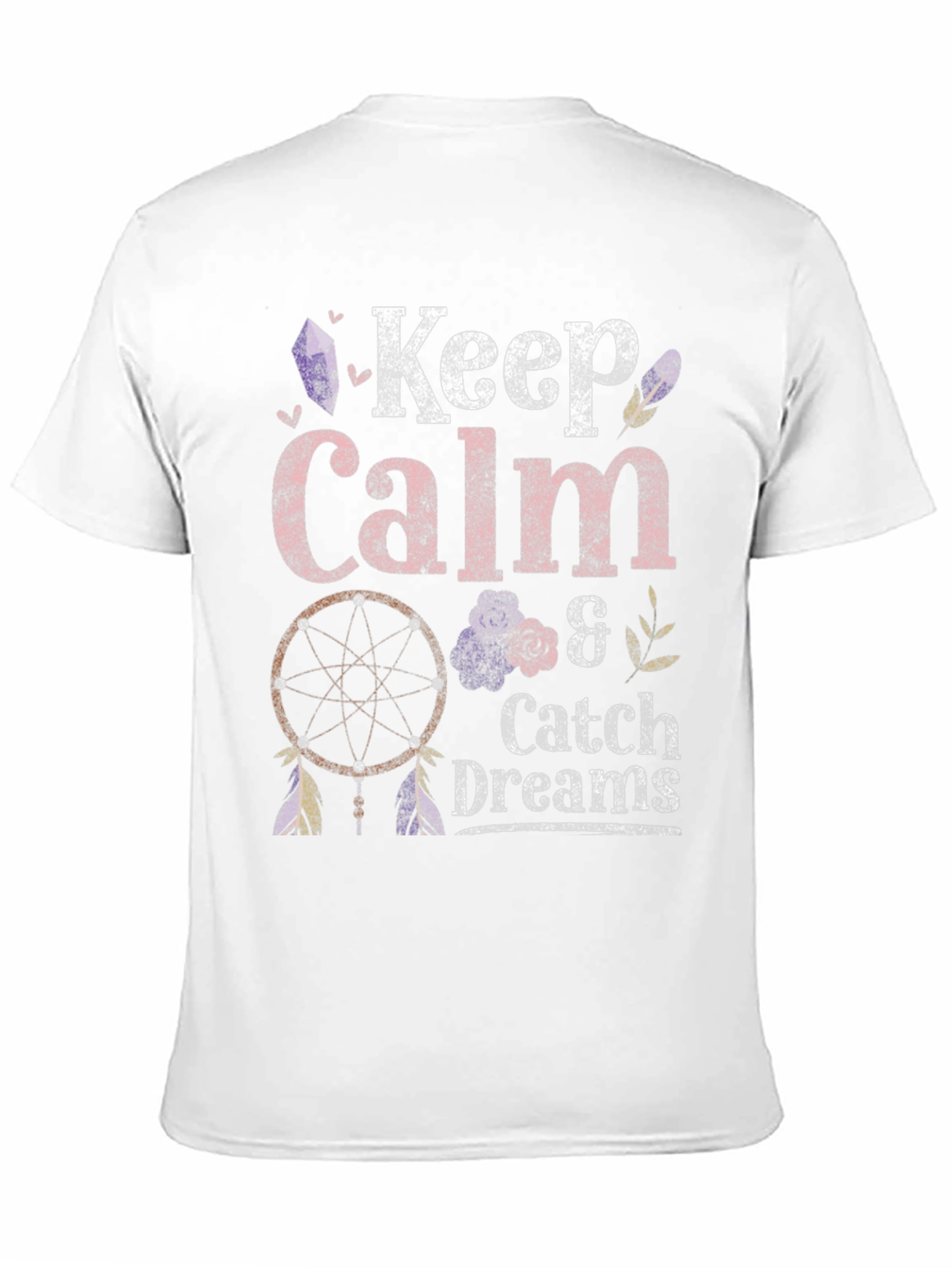 Keep Calm & Catch Dreams Graphic T-Shirt - Black - 11