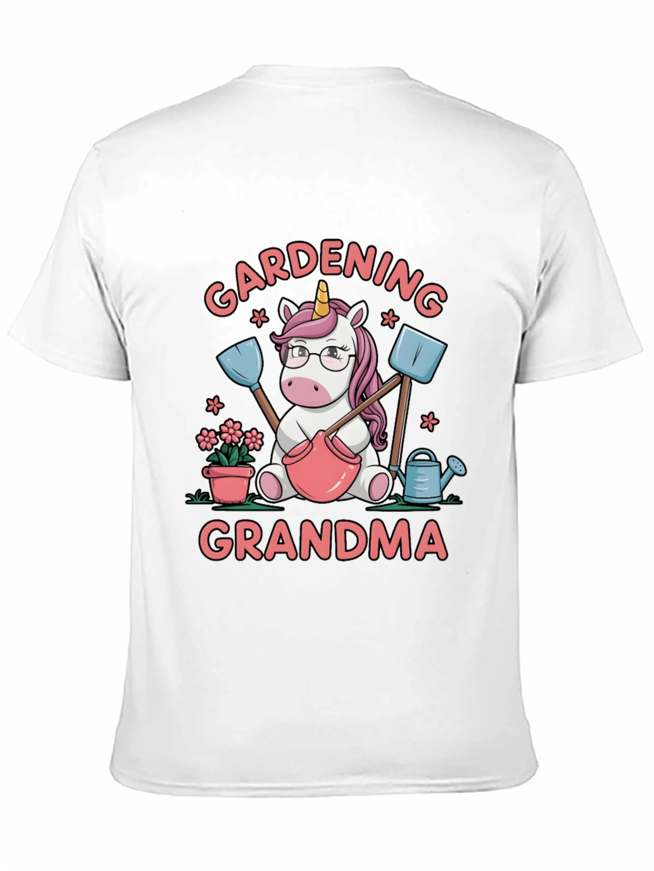 Black Gardening Grandma Unicorn T-Shirt view 11