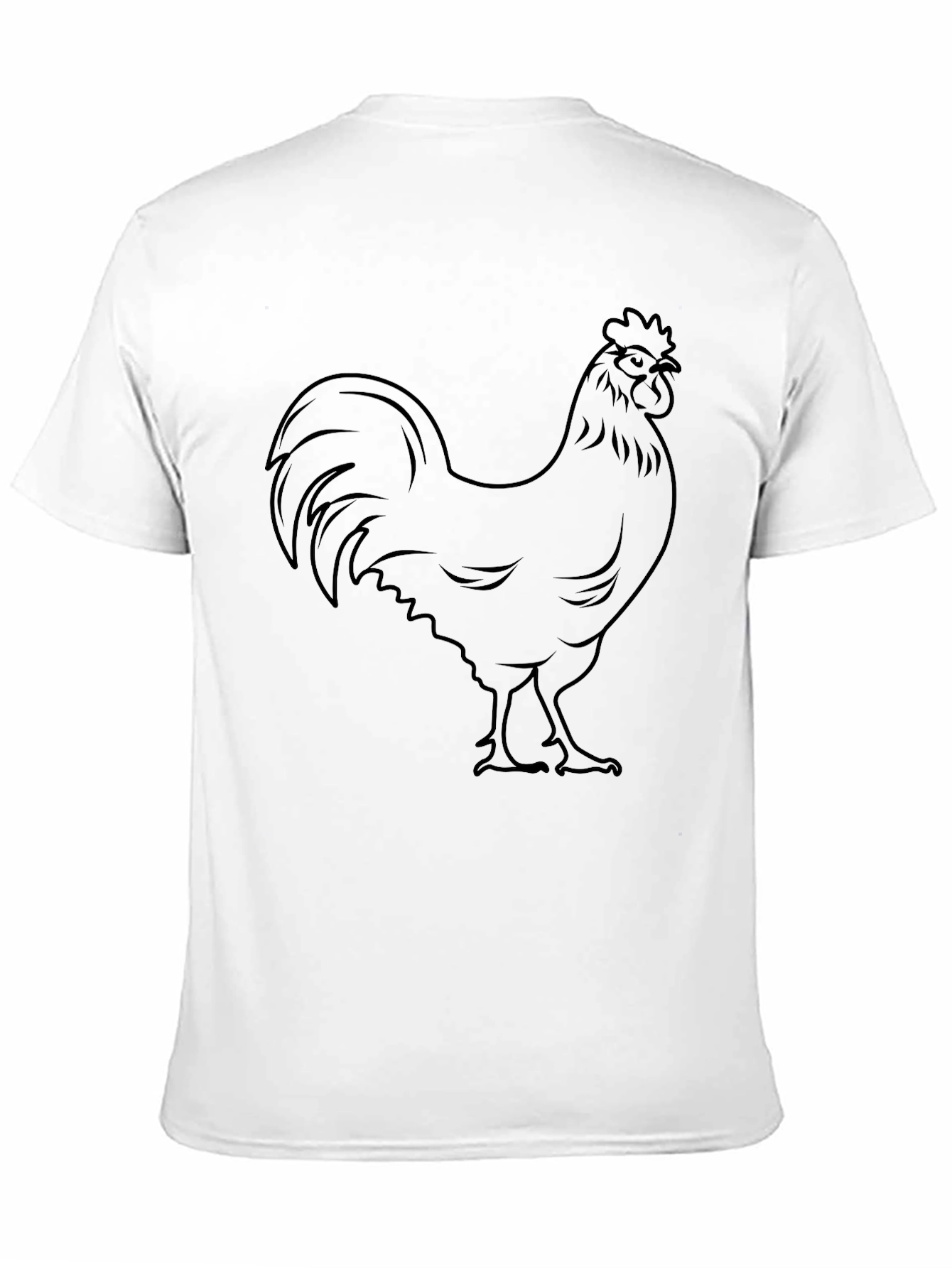 Black Black Rooster Graphic Tee - Men's Casual T-Shirt view 11