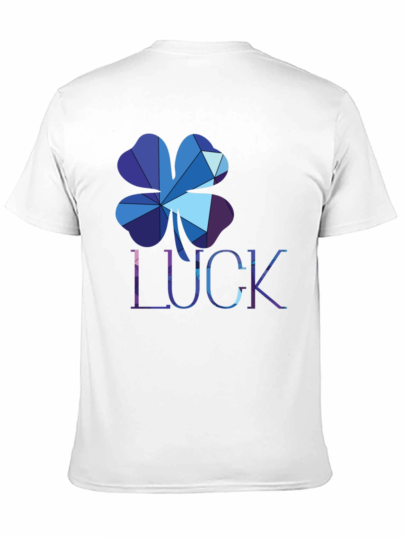 Black Geometric Lucky Clover T-Shirt view 11