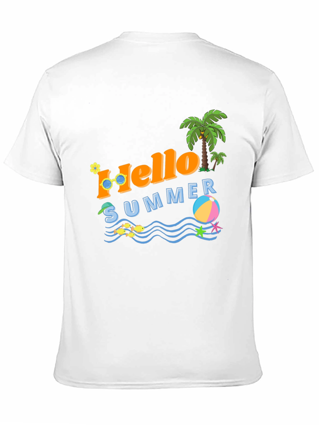 Black Hello Summer Graphic T-Shirt - Vacation Ready view 11