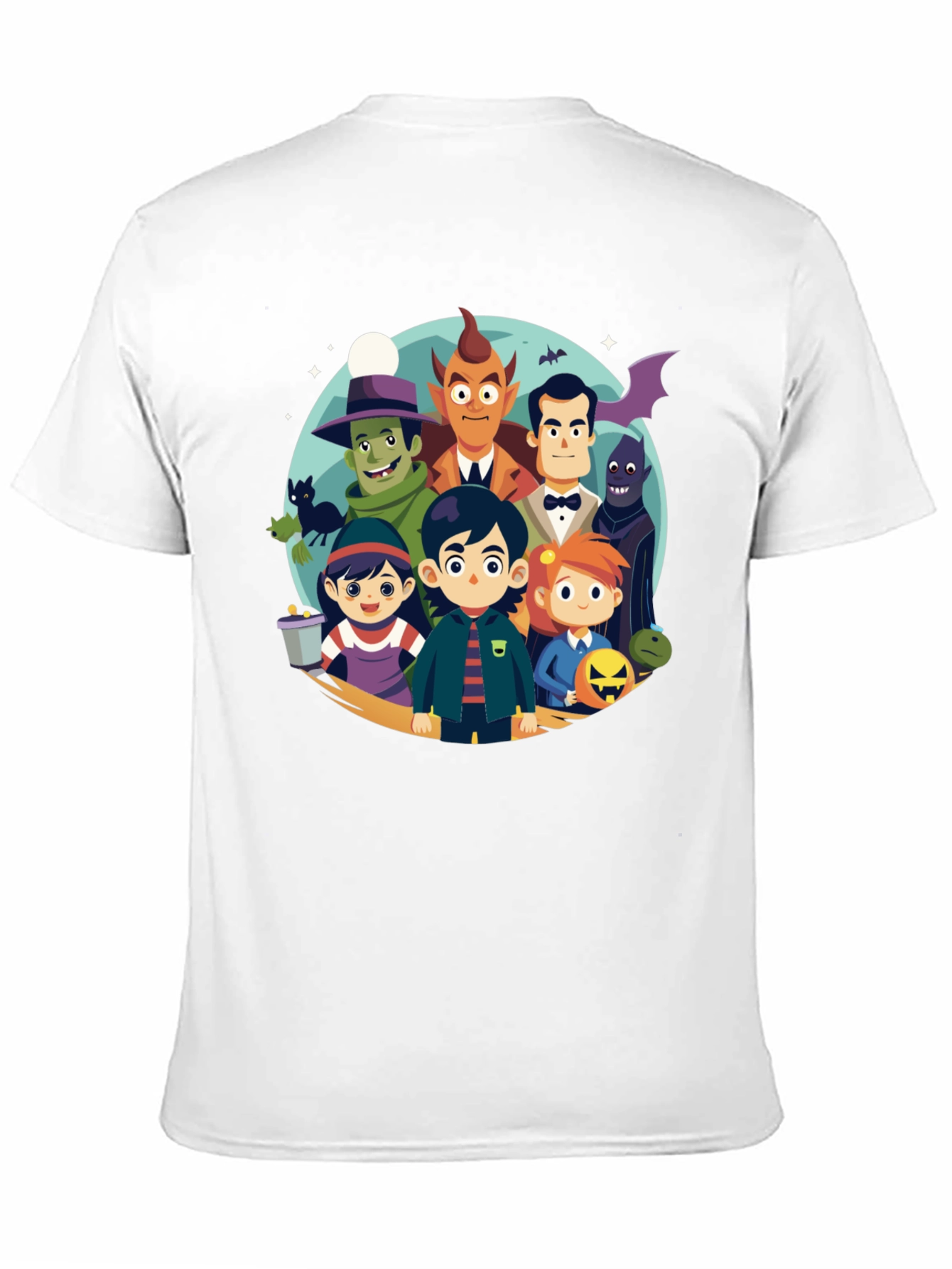Black Cartoon Monster Squad Black T-Shirt view 11