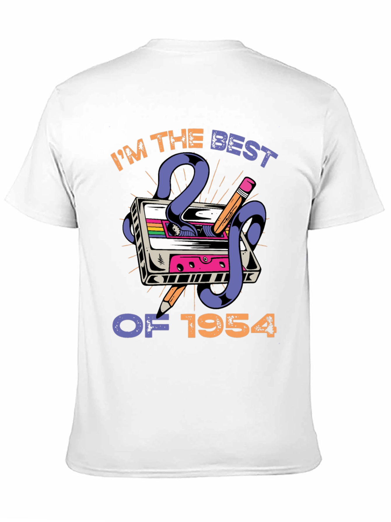 Black Best of 1954 Cassette Tape T-Shirt  view 11