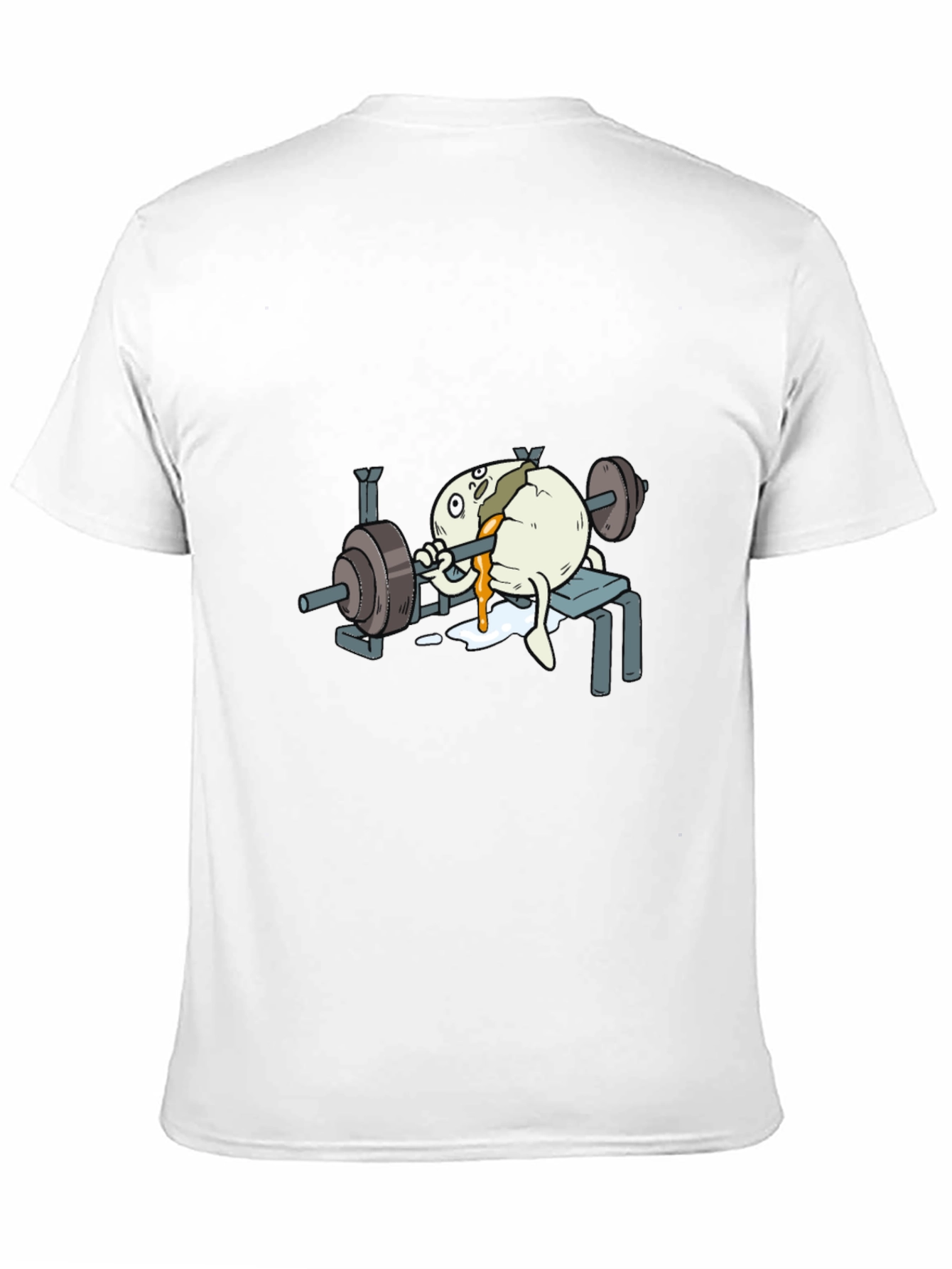 Black Funny Egg Lifting Weights T-Shirt view 11