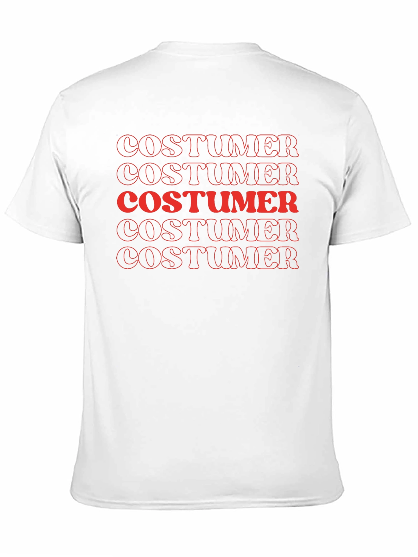 Black Costumer Retro Red Graphic Tee view 11