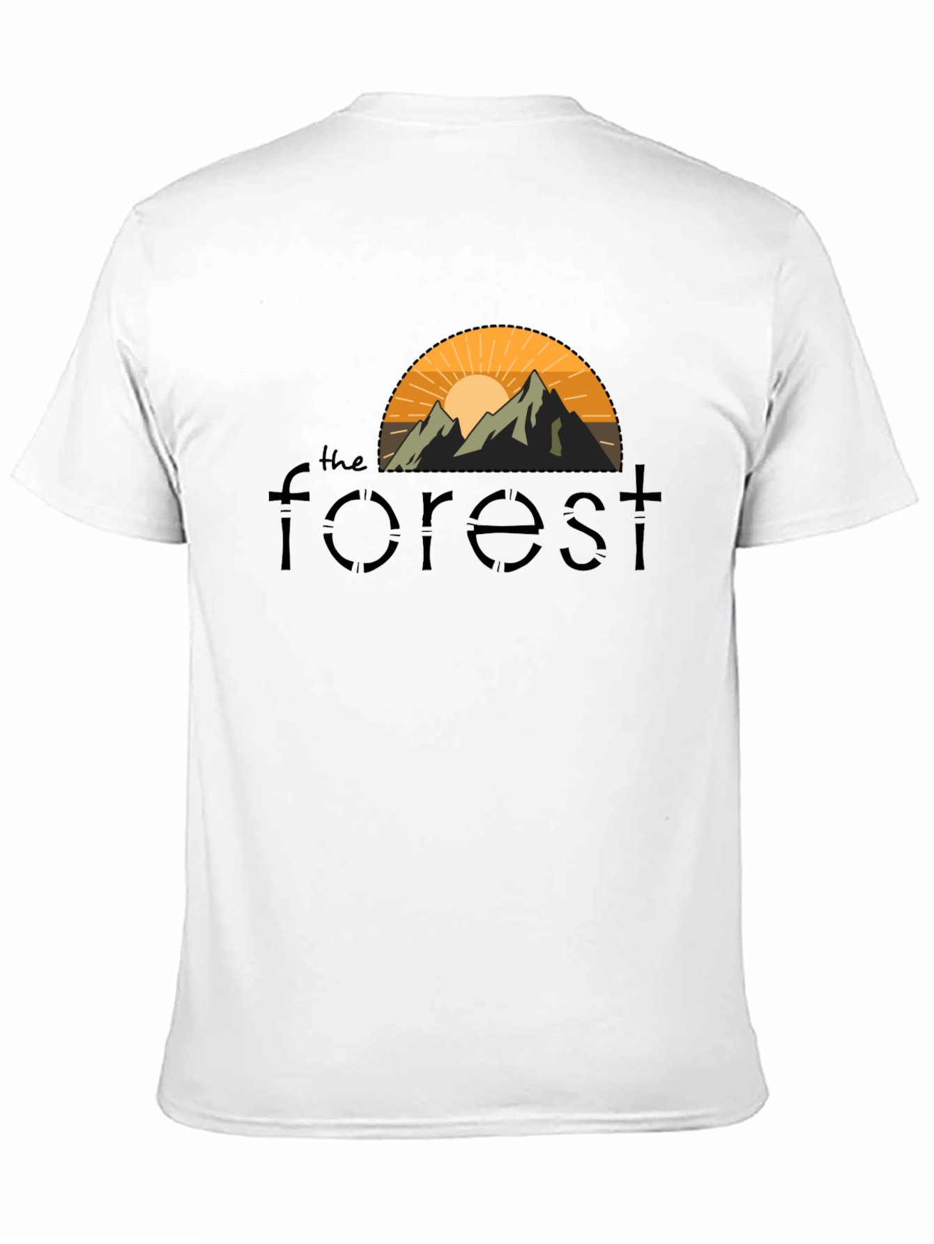 Black The Forest Graphic Tee - Nature Inspired Design view 11