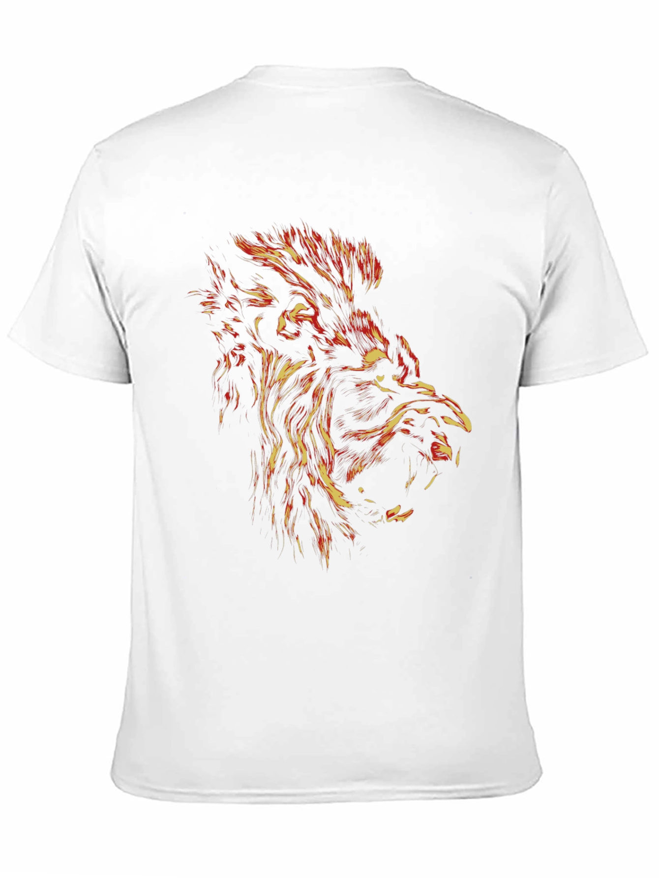 Black Fiery Lion Graphic Tee - Bold Black T-Shirt view 11