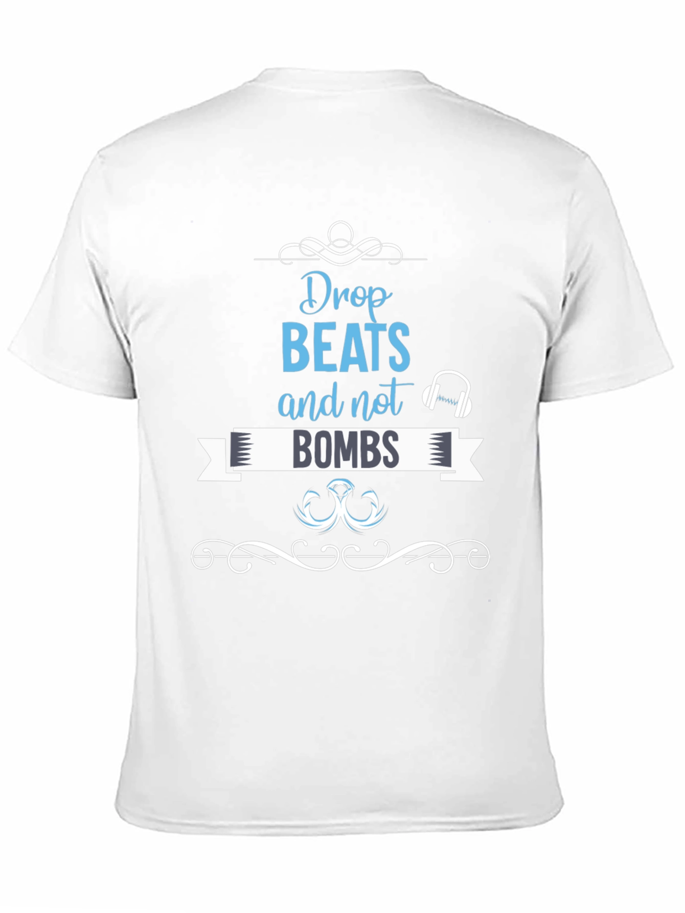 Black Drop Beats, Not Bombs Graphic Tee - Black view 11