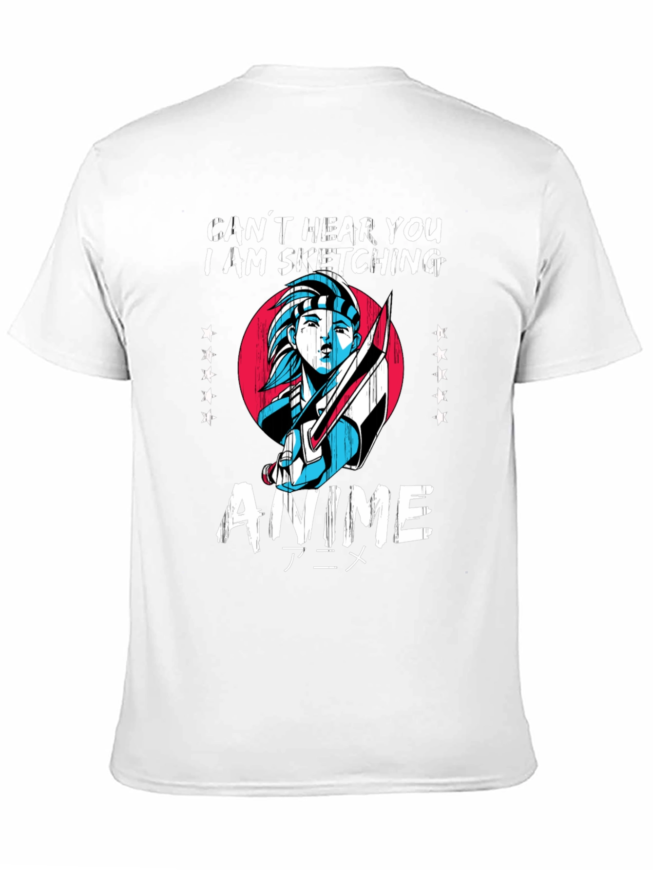 Black Anime Sketching T-Shirt - Artistic Fashion view 11