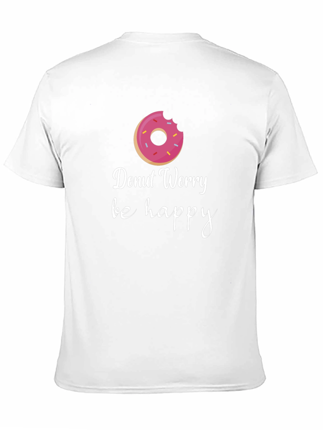 Black Donut Worry Be Happy Graphic Tee - Black view 11