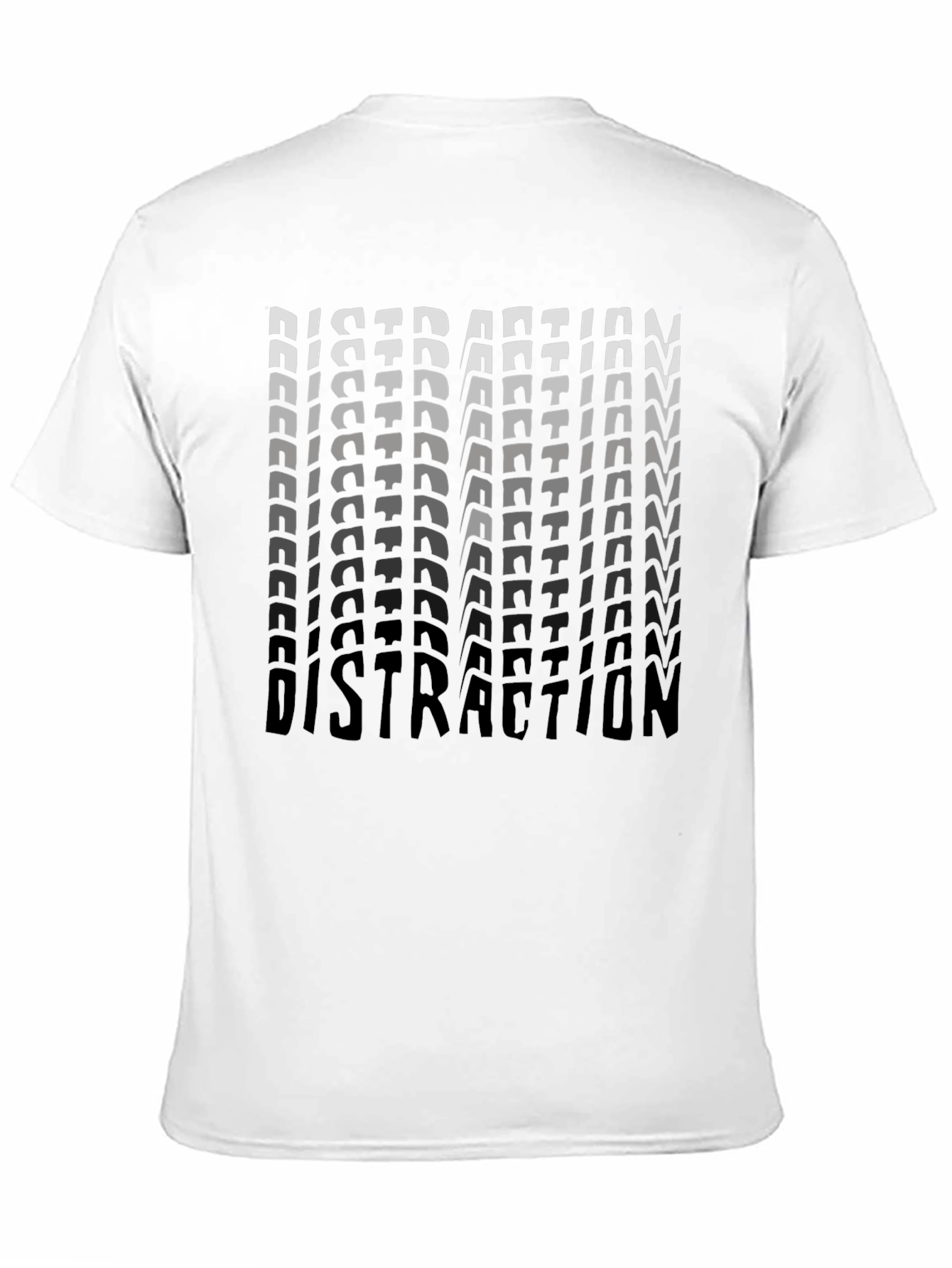 Black Distraction Graphic Print Black T-Shirt view 11