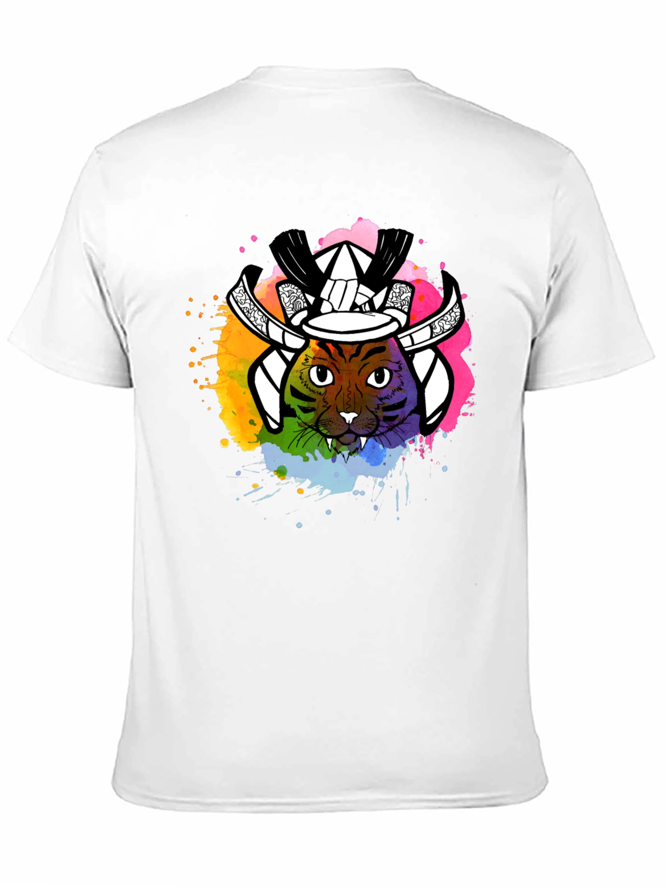 Black Samurai Cat T-Shirt - Unique Graphic Tee view 11