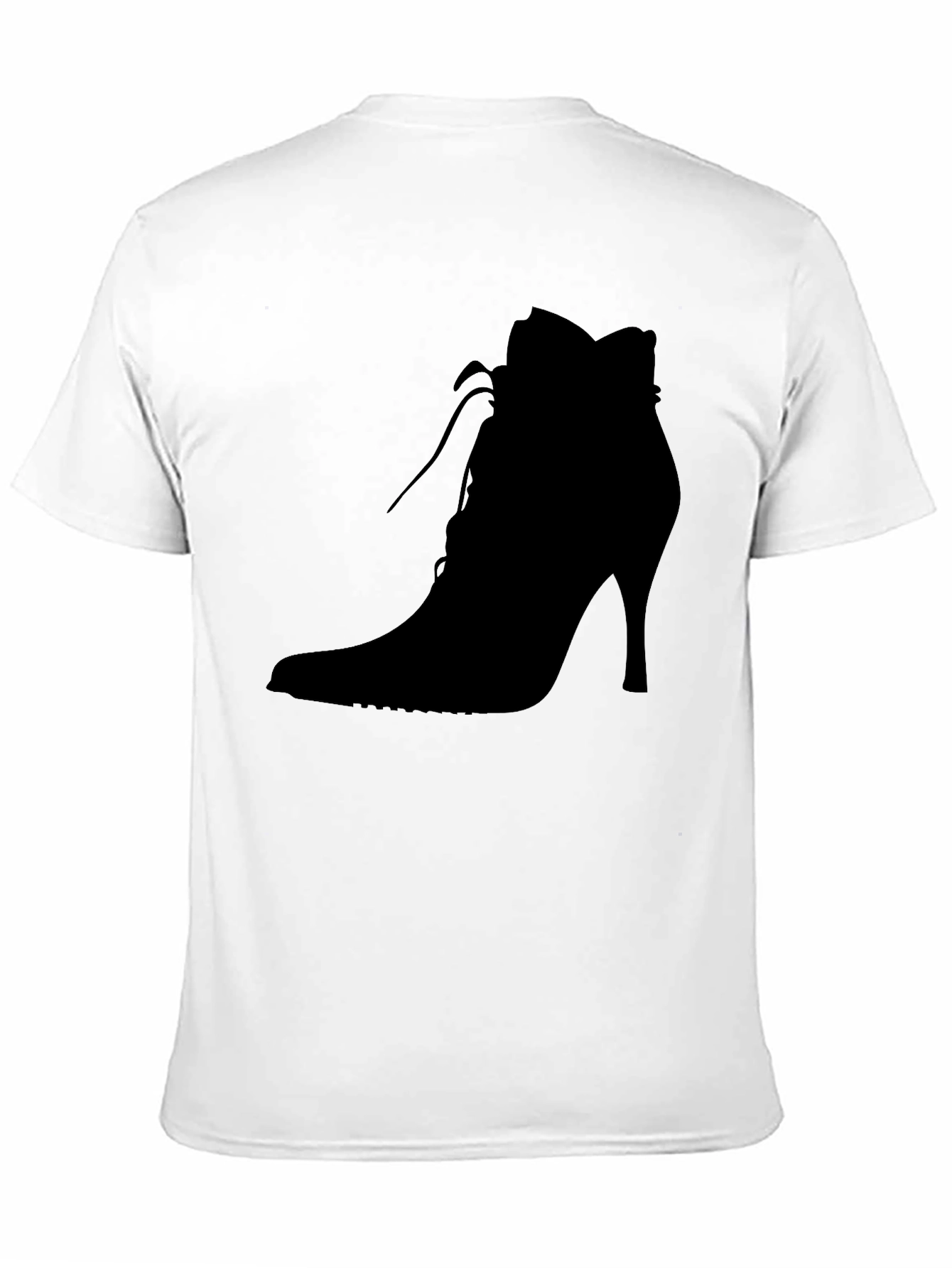 Black High Heel Shoe Graphic Tee - Black Cotton Comfort view 11