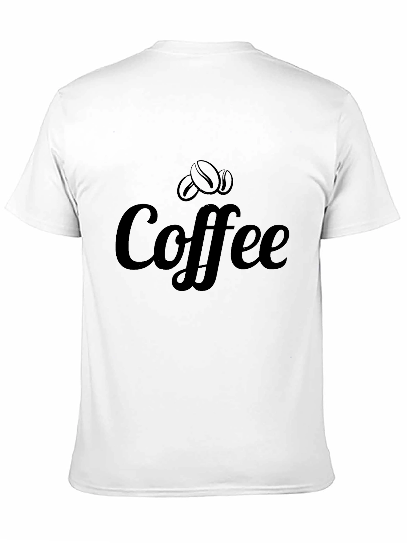 Black Coffee Bean Graphic Tee - Black Cotton T-Shirt view 11