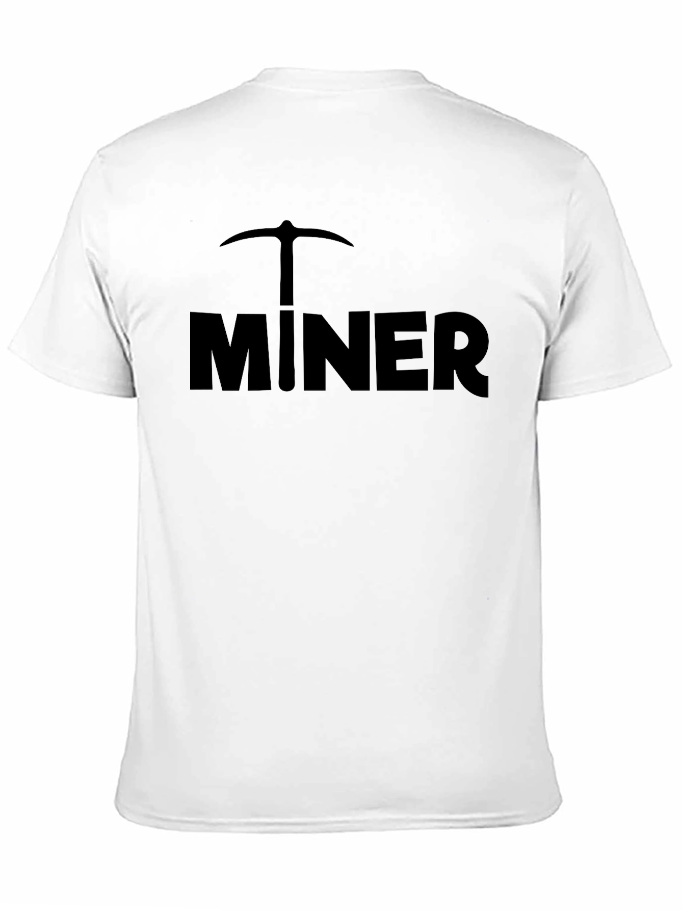 Black Miner T-Shirt - Pickaxe Graphic Tee - Black Cotton Blend view 11