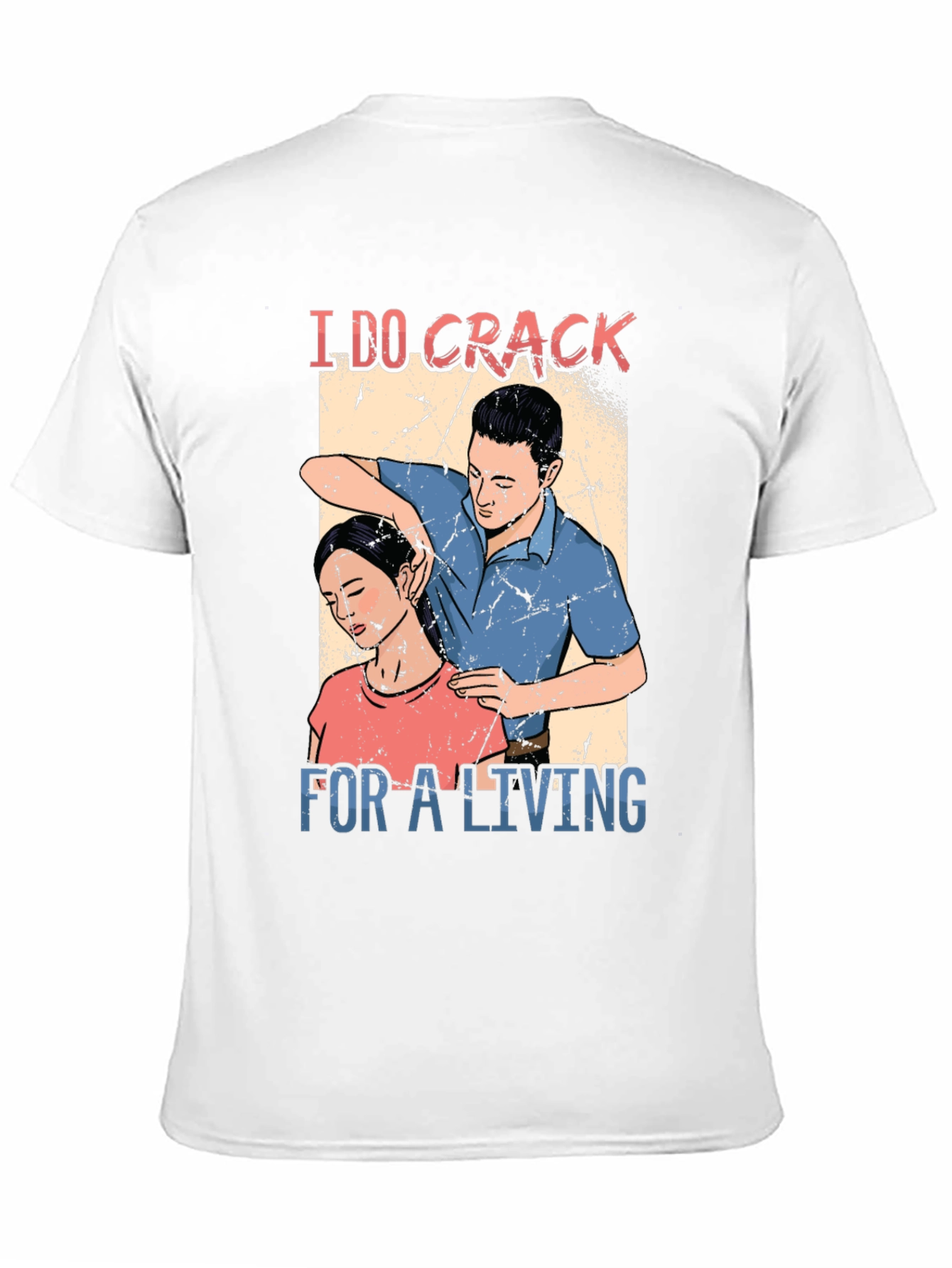 Black Chiropractor 'I DO CRACK' Black T-Shirt view 11