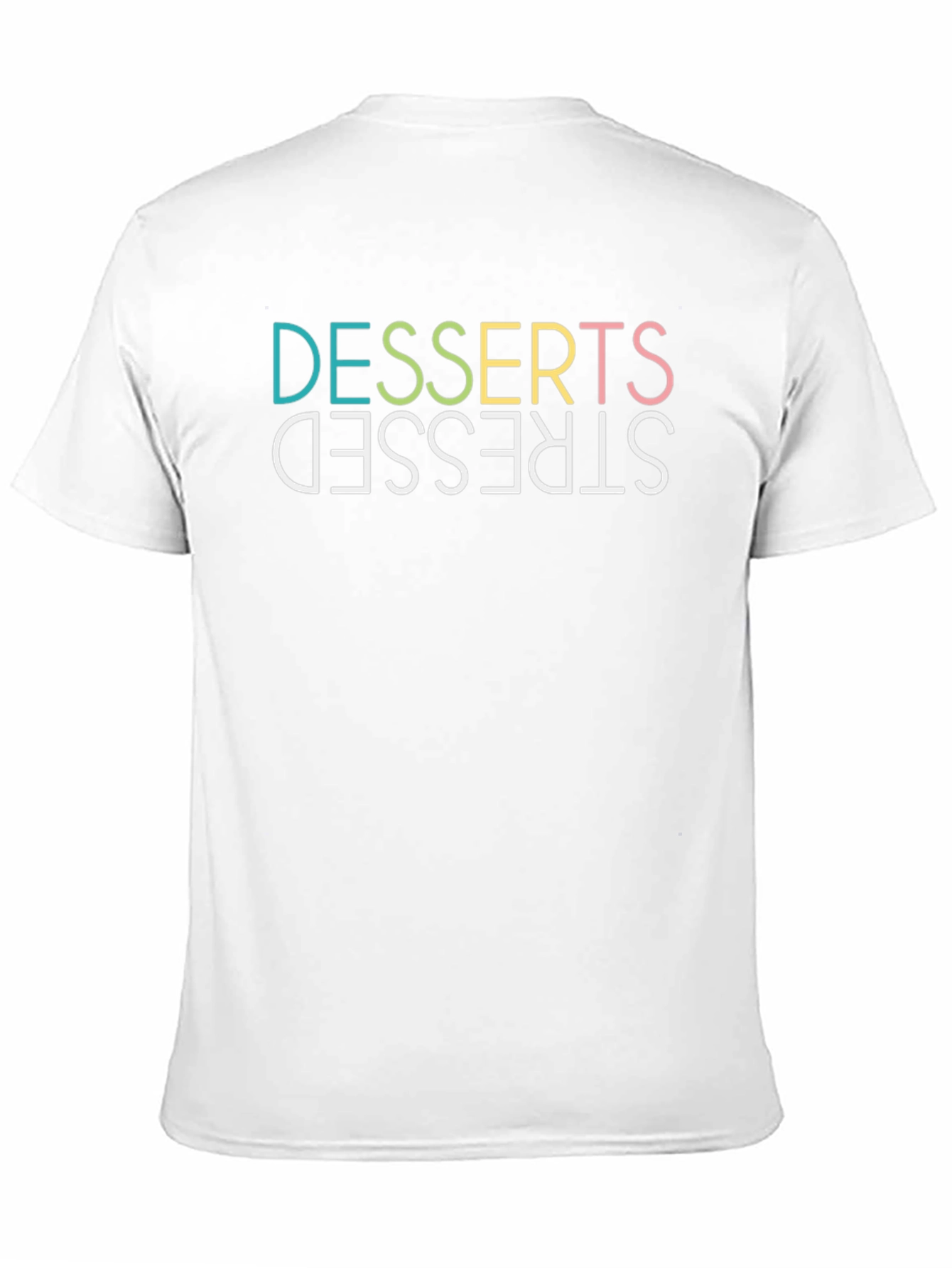 Black Desserts Stressed Funny Graphic Tee view 11