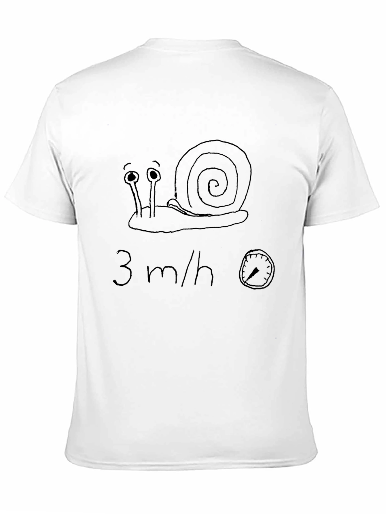 Black Funny Snail 3 m/h T-Shirt - Novelty Graphic Tee view 11