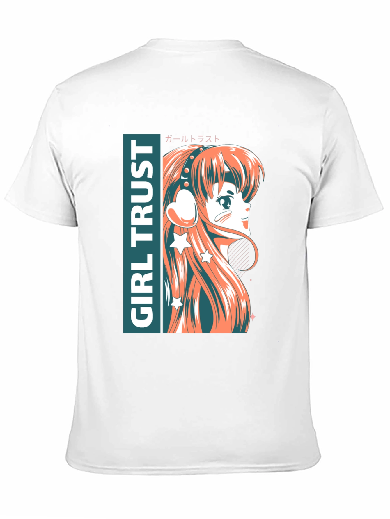 Black Anime Girl Trust Graphic Tee - Stylish Unisex T-Shirt view 11