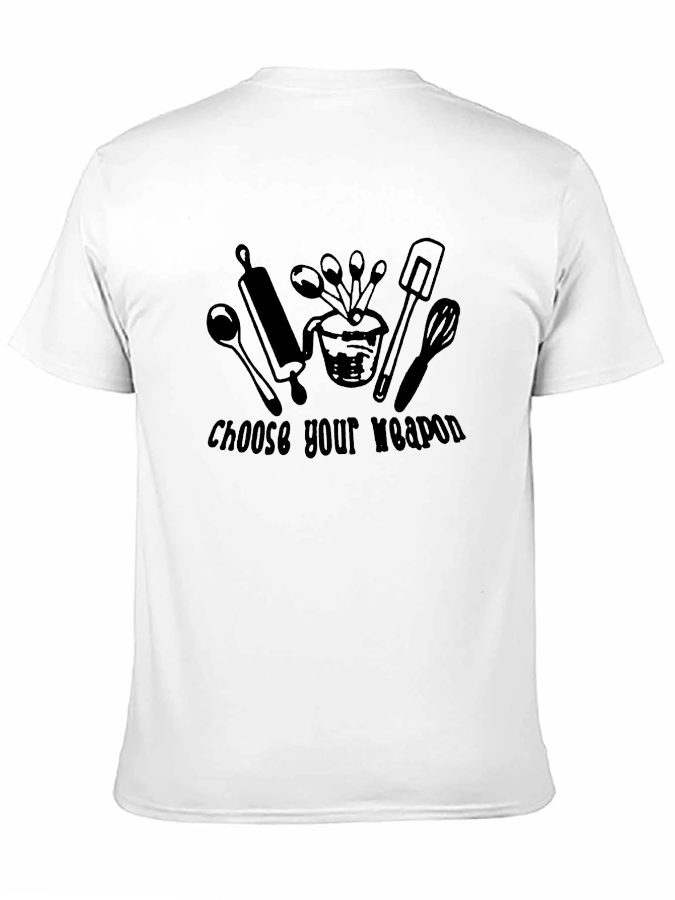 Black Choose Your Weapon Baking T-Shirt view 11