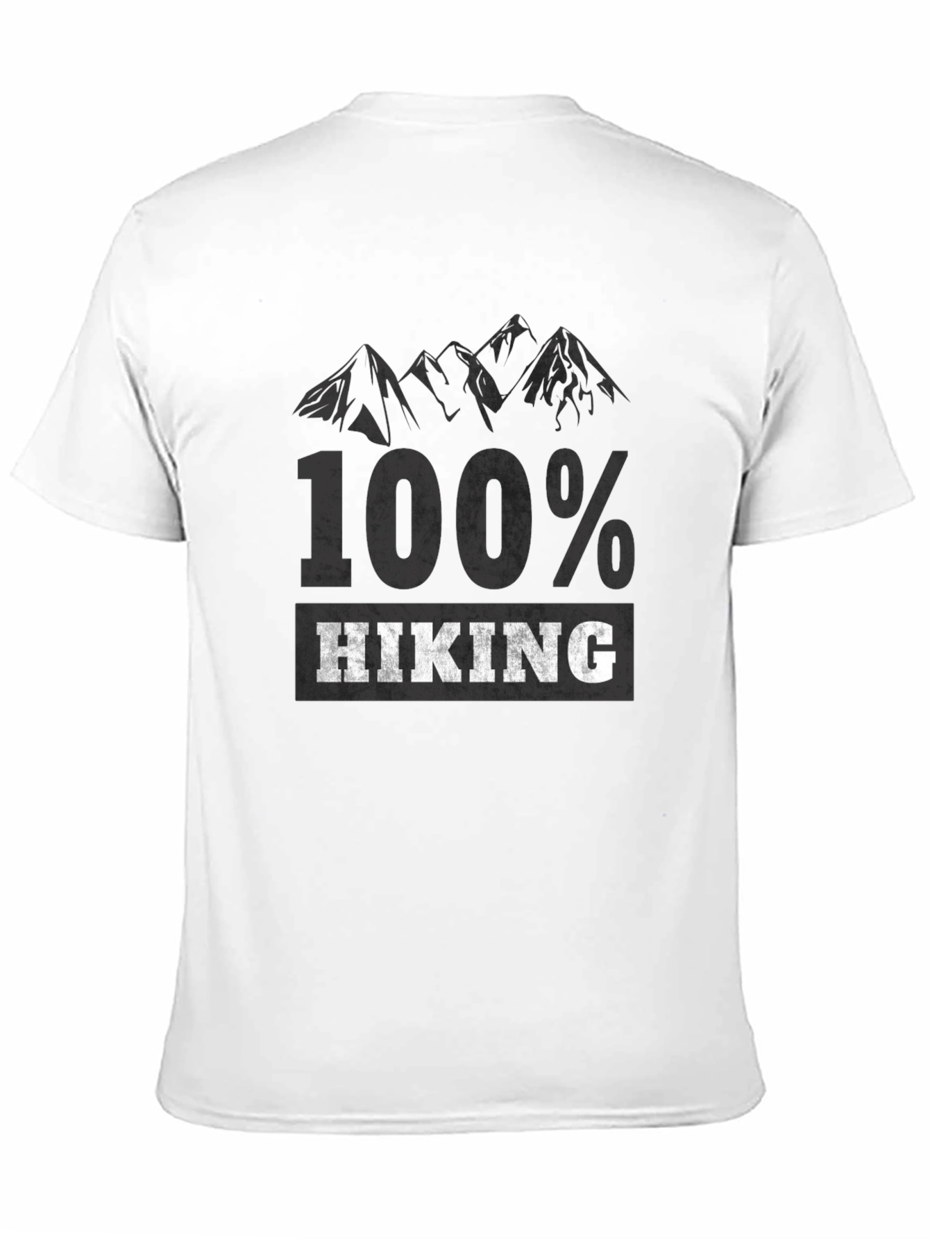 Black 100% Hiking Graphic T-Shirt - Outdoor Adventure view 11