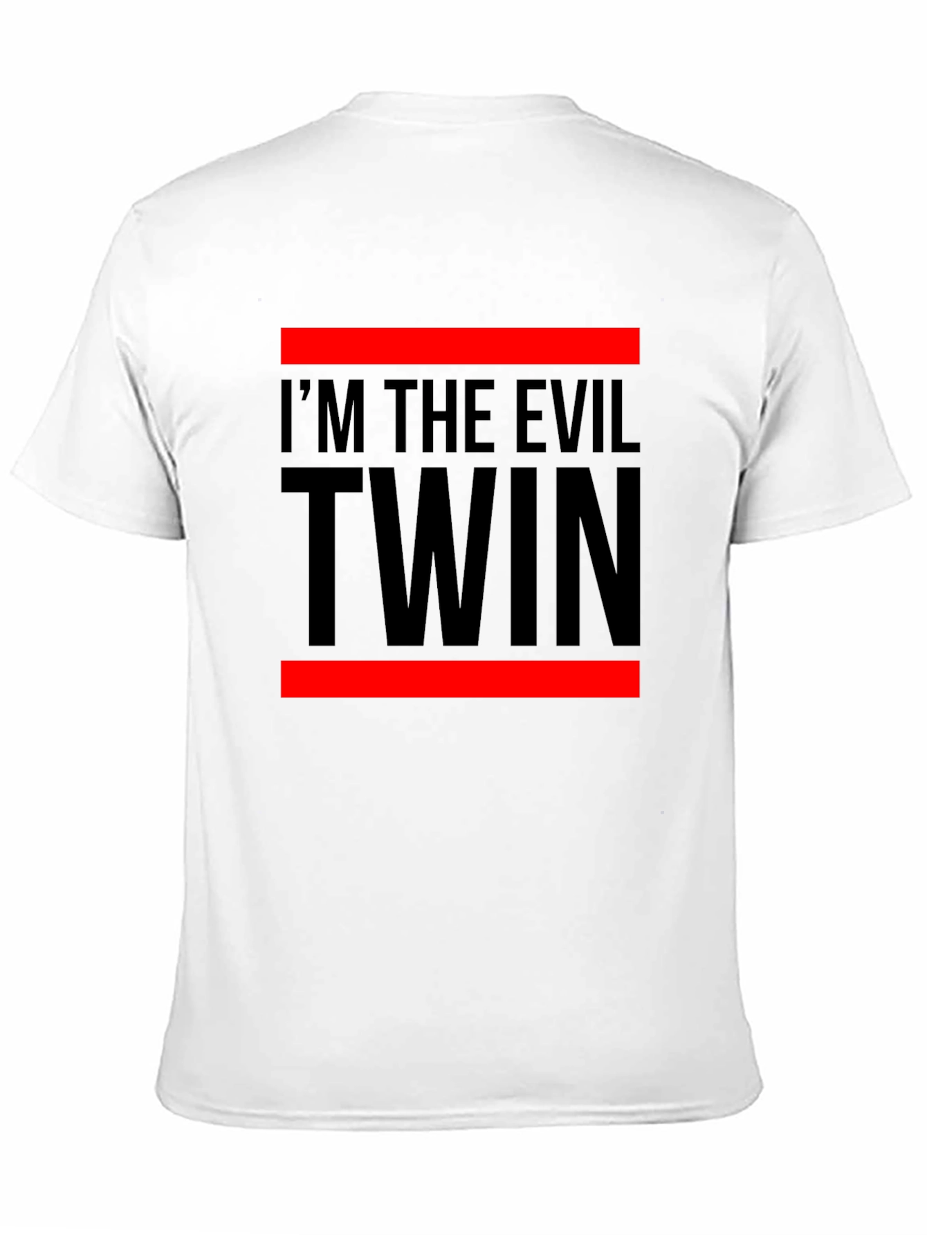 Black I'm the Evil Twin Black Graphic Tee view 11