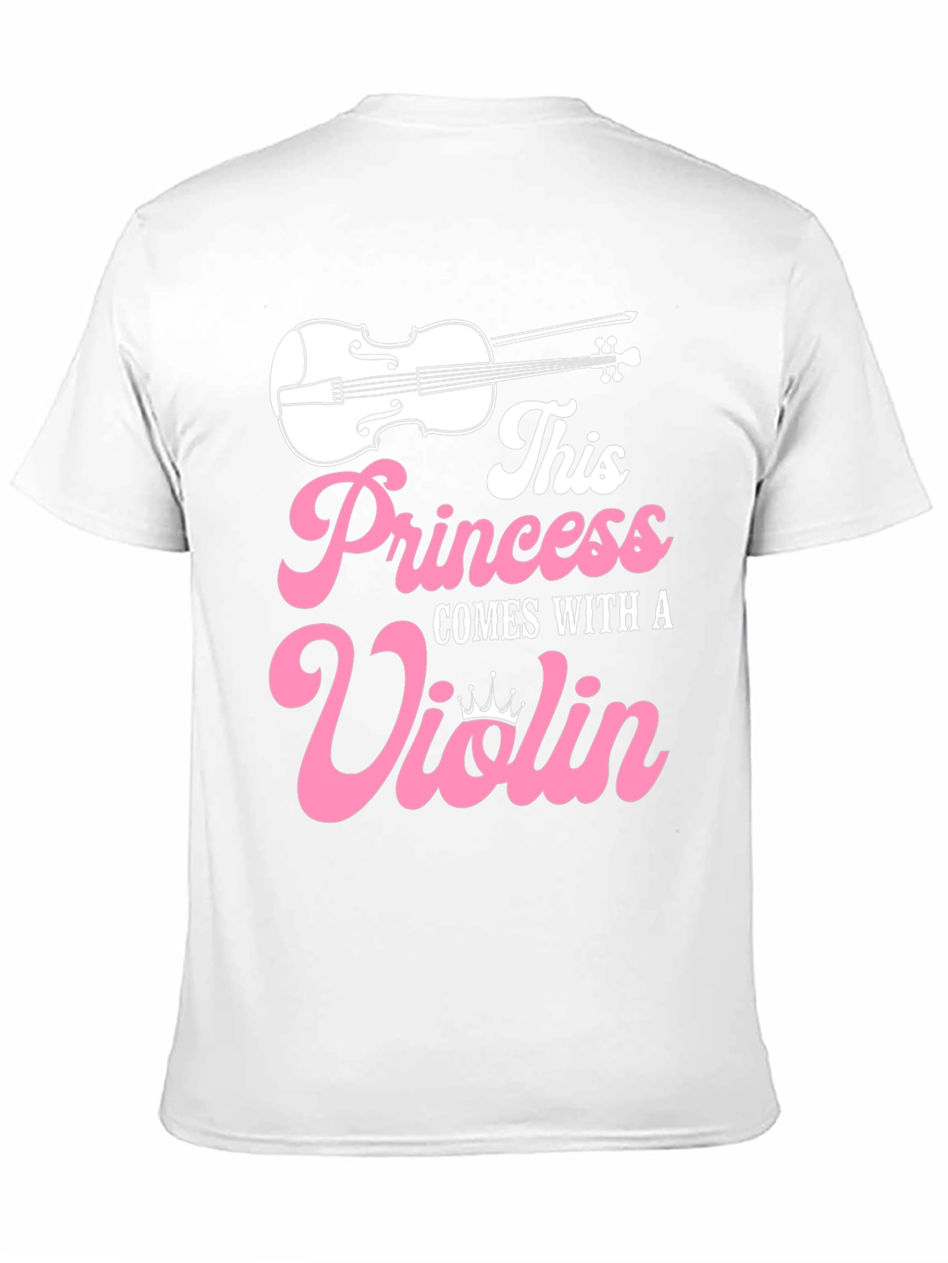 Black Princess Violin T-Shirt - Musician Girl Tee view 11