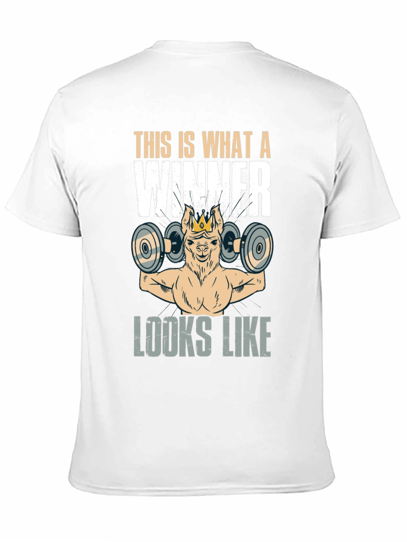 Black Winner Llama Gym Black T-Shirt view 11