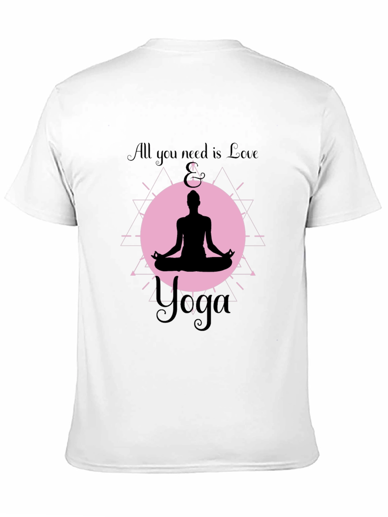 Black Yoga Love Graphic T-Shirt - Meditate in Style view 11