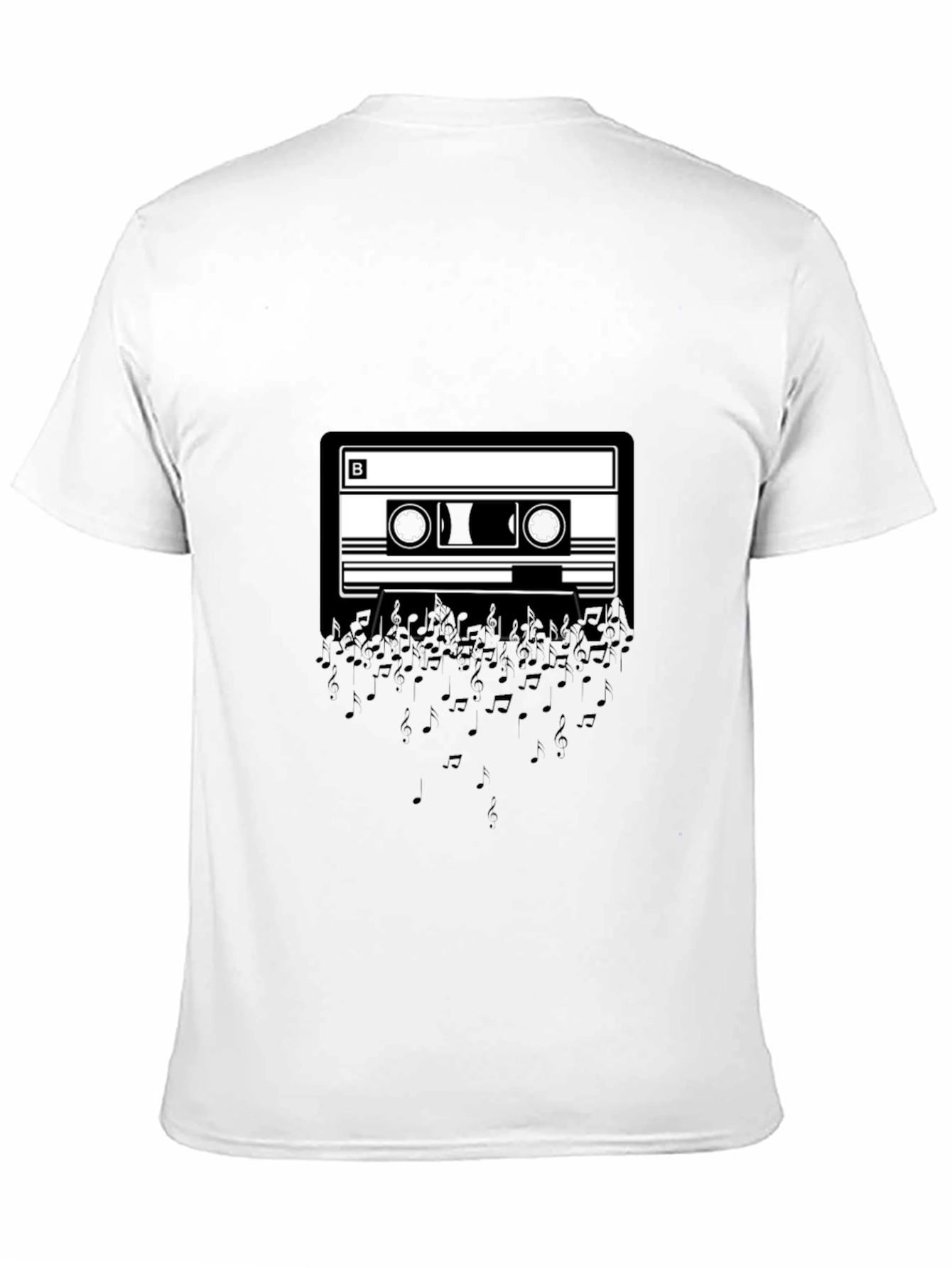 Black Retro Cassette Music T-Shirt - Black view 11