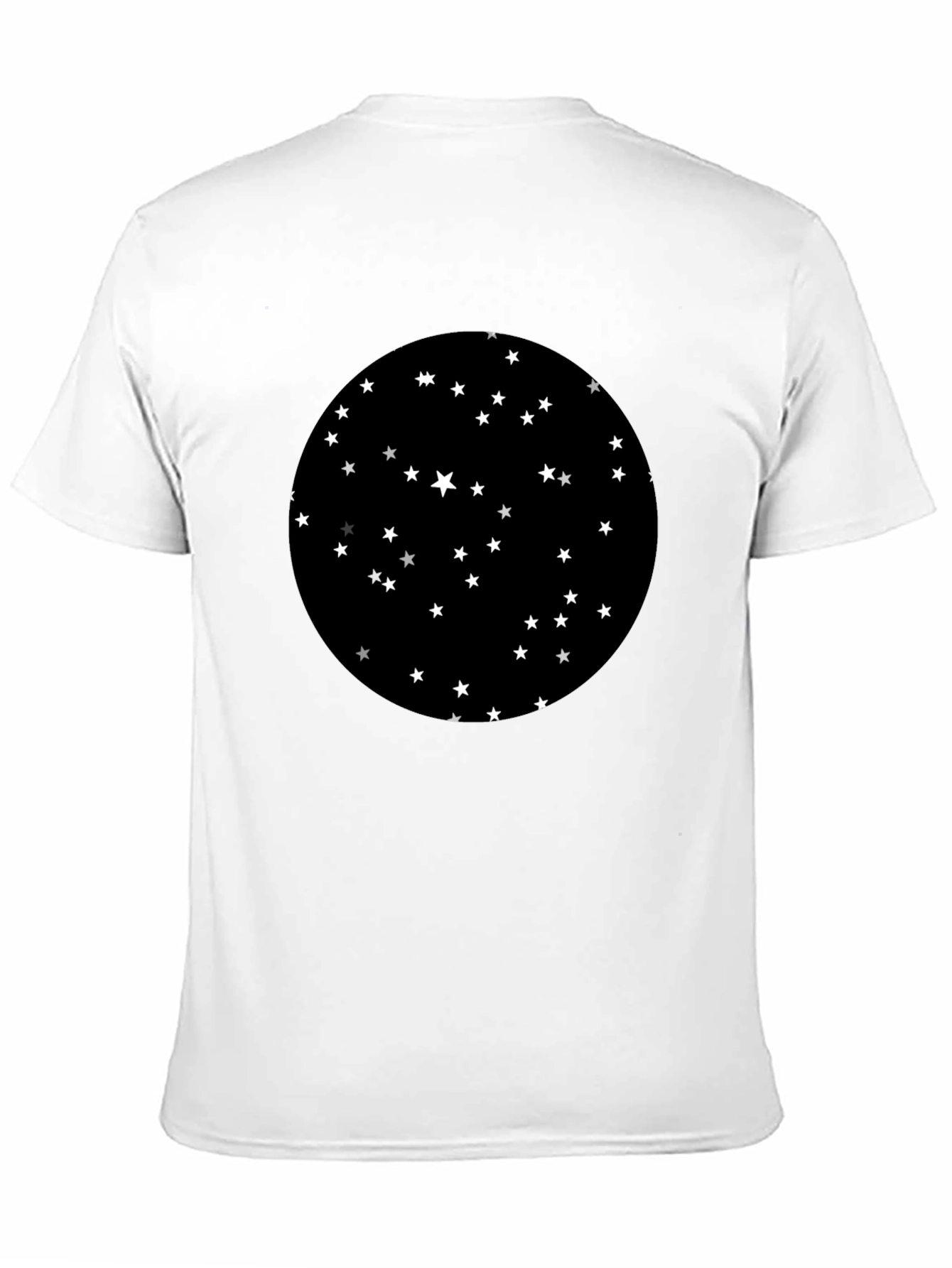 Black Starry Night Graphic Black T-Shirt view 11