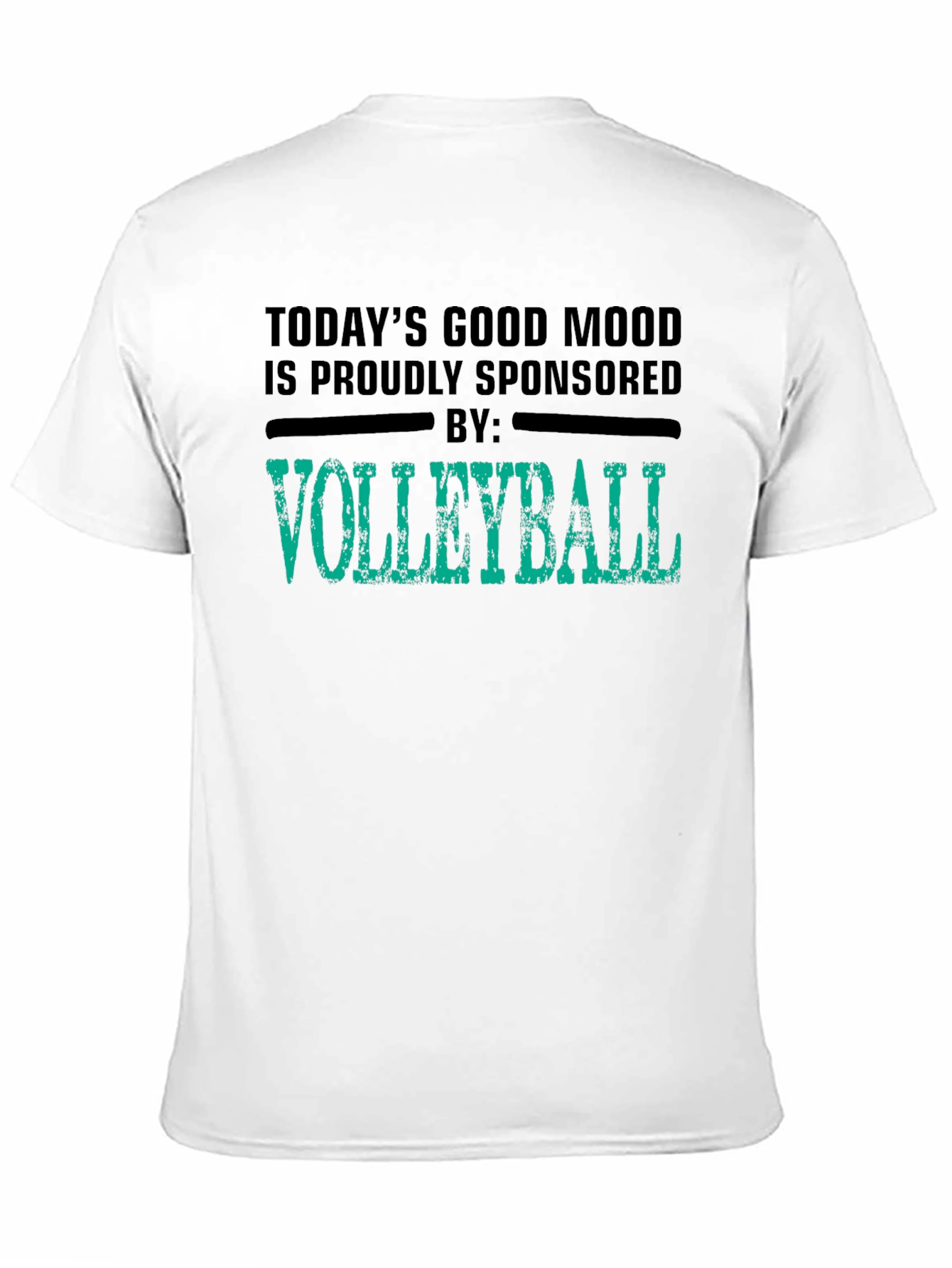 Black Volleyball Sponsored T-Shirt - Today's Good Mood view 11