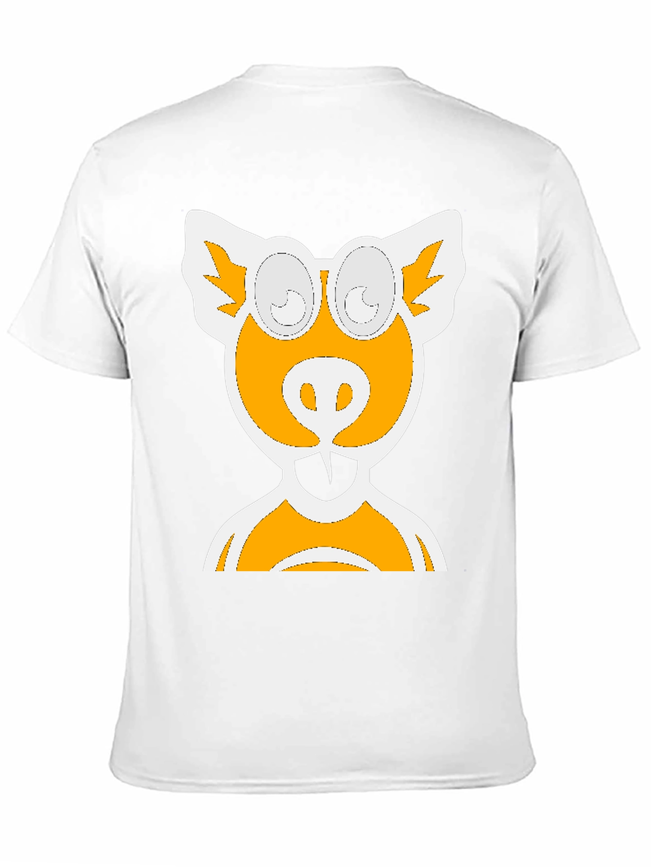 Black Cartoon Pig Graphic Tee - Black Cotton Blend view 11