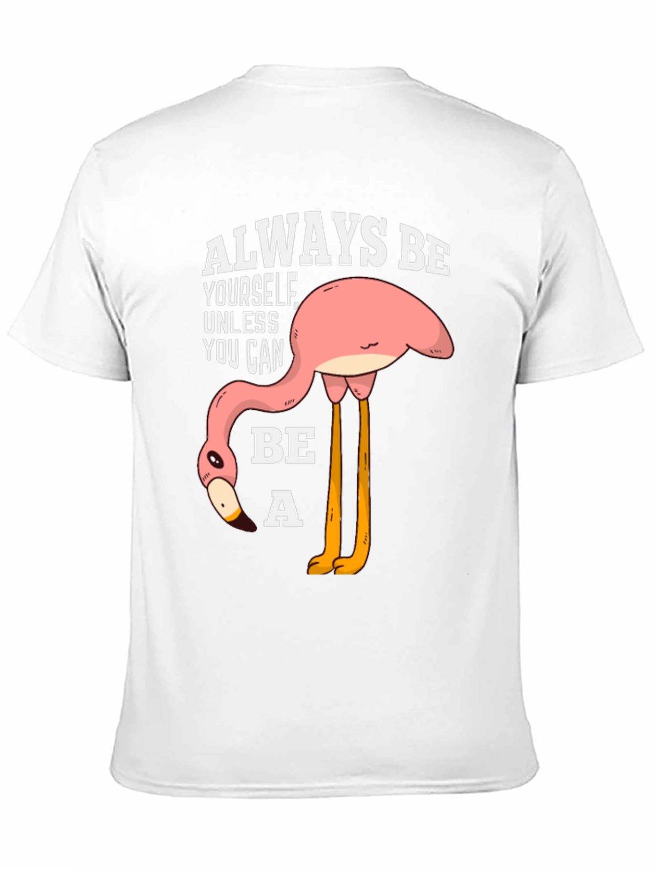 Black Funny Flamingo T-Shirt: Always Be Yourself view 11