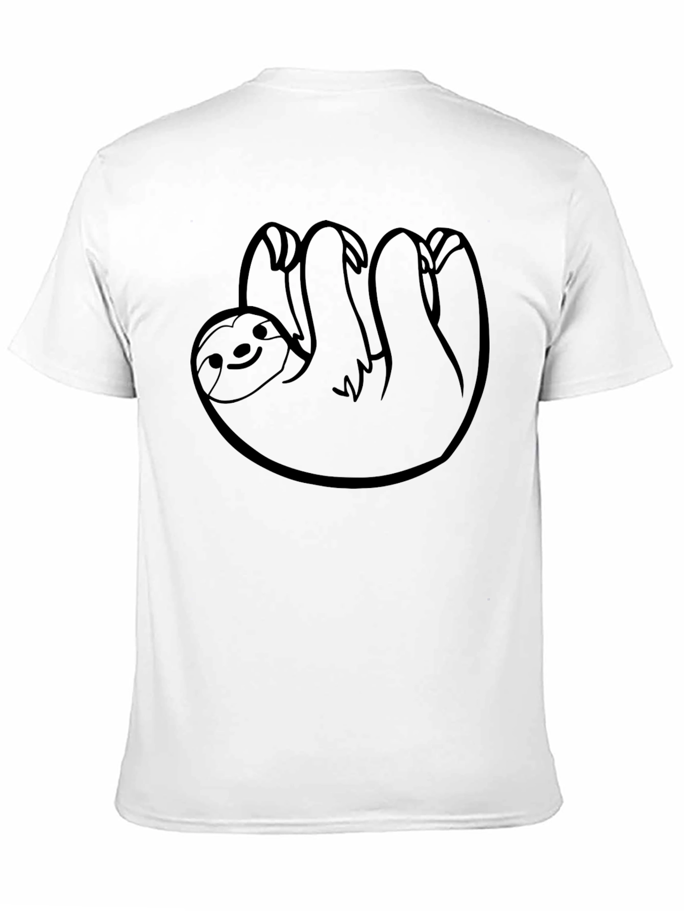 Black Men's Black Sloth Graphic T-Shirt view 11