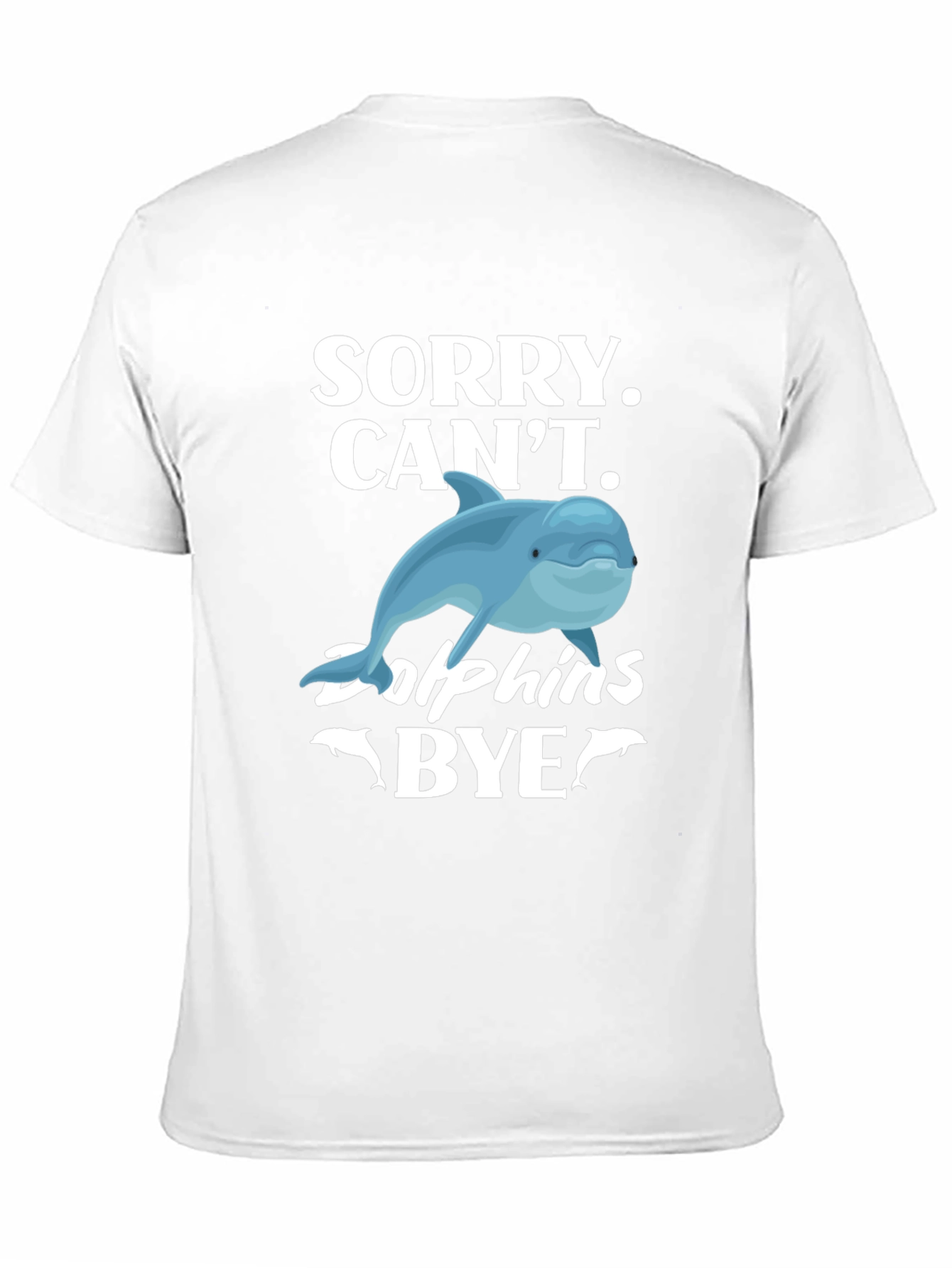 Black Sorry, Can't, Dolphins Bye Graphic T-Shirt view 11