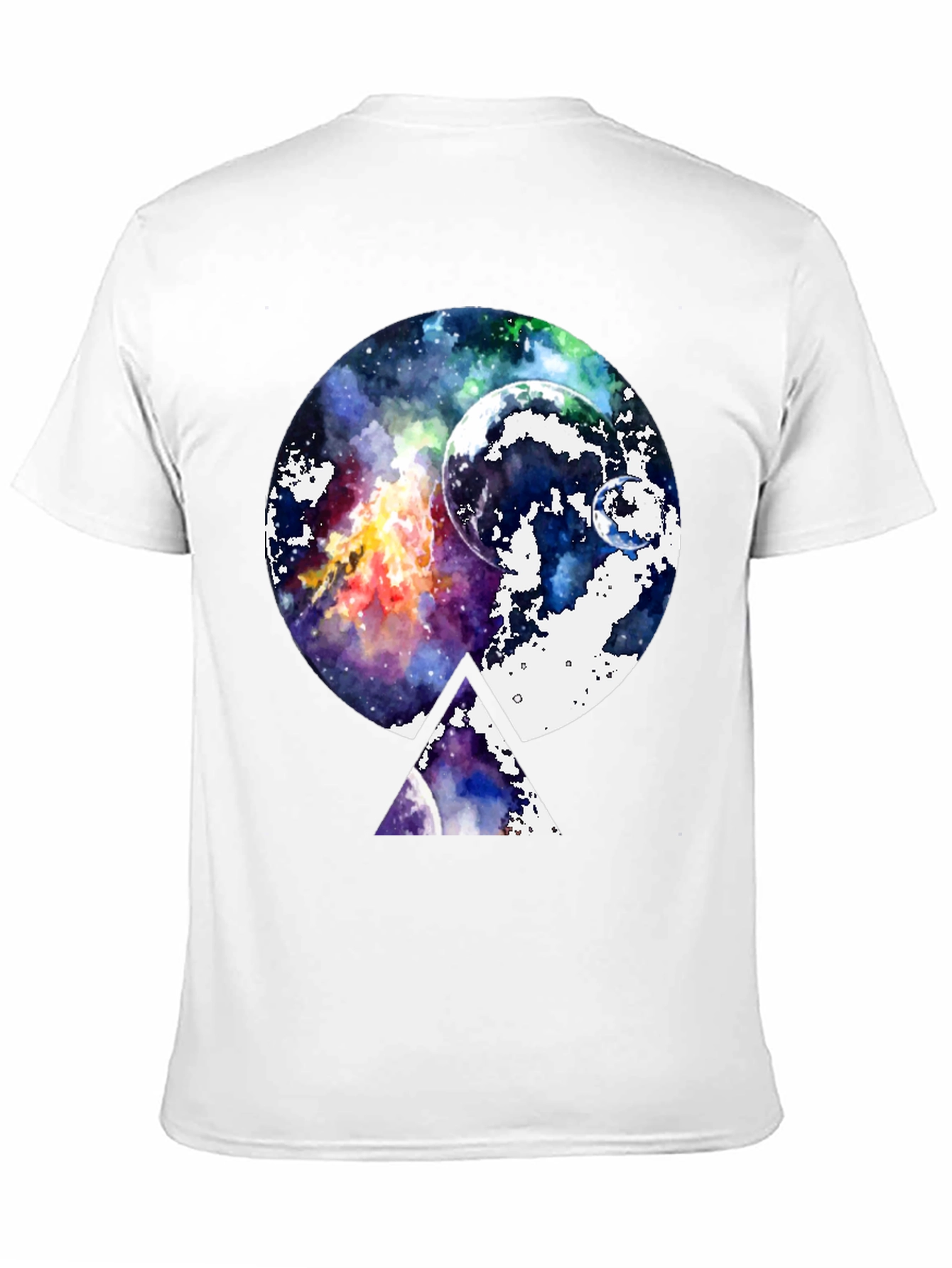 Galaxy Space Graphic Print Black T-Shirt - 11
