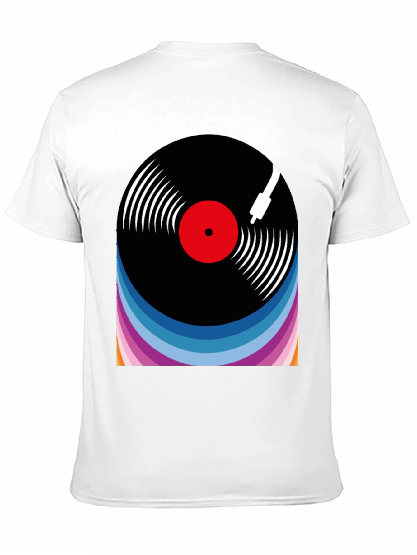 Black Retro Vinyl Record Graphic Tee view 11