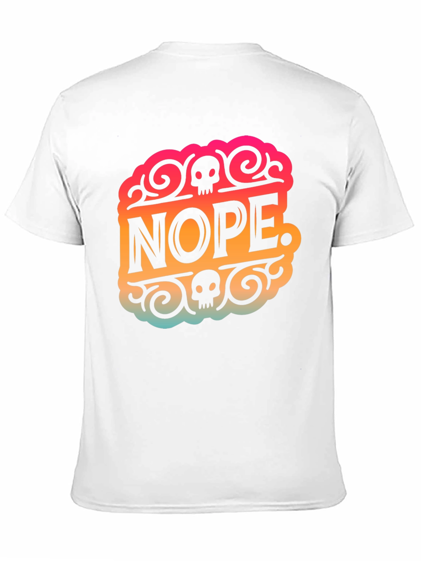 Black Nope Skull Graphic T-Shirt view 11