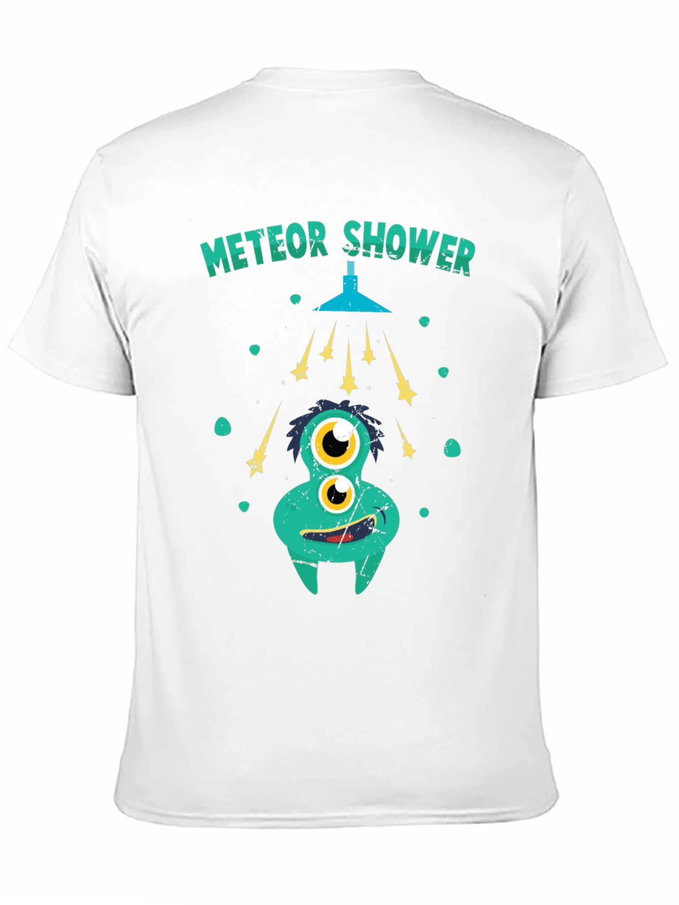 Black Meteor Shower Funny Graphic Tee view 11