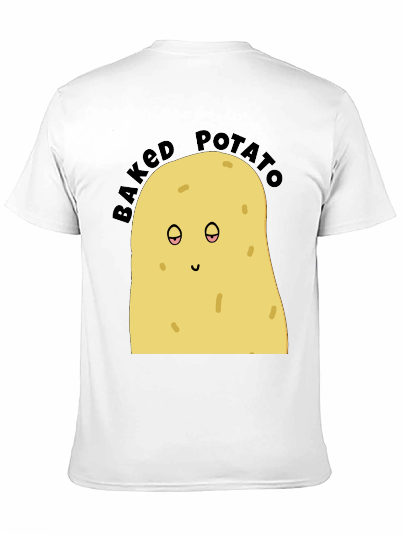 Black Baked Potato Graphic Tee - Funny Food Shirt view 11