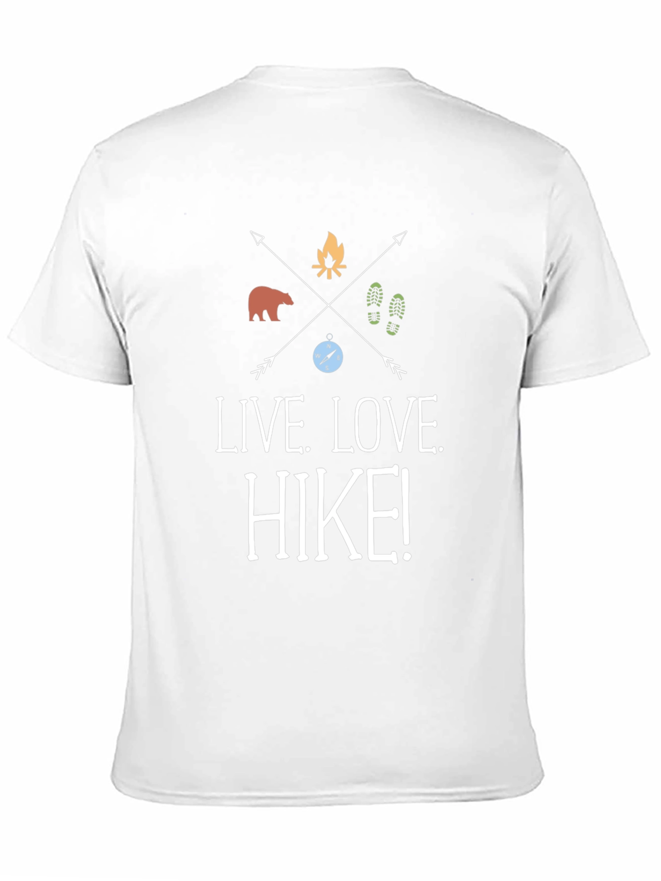 Black Live Love Hike! Graphic Tee - Adventure T-Shirt view 11