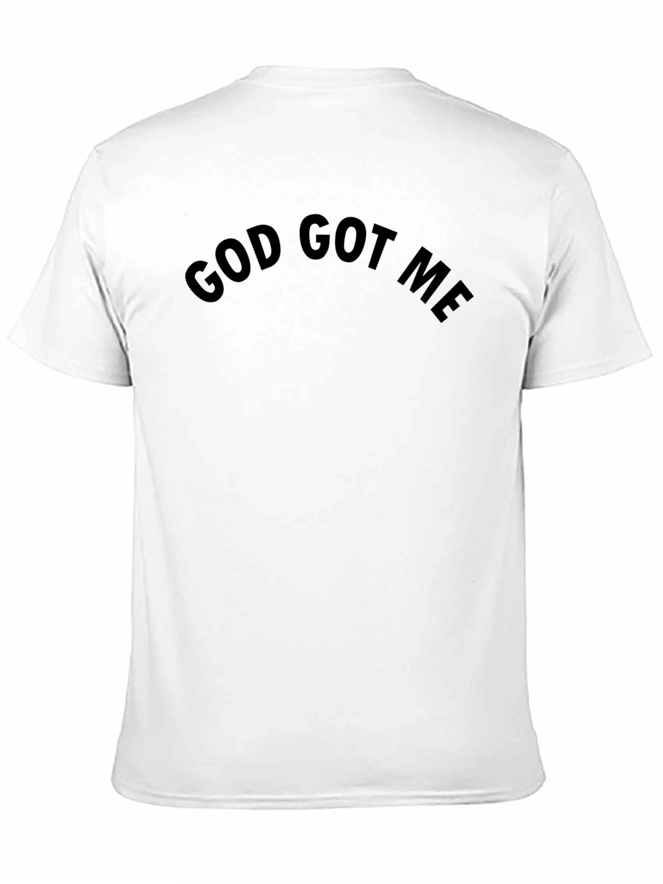 Black God Got Me Black T-Shirt view 11