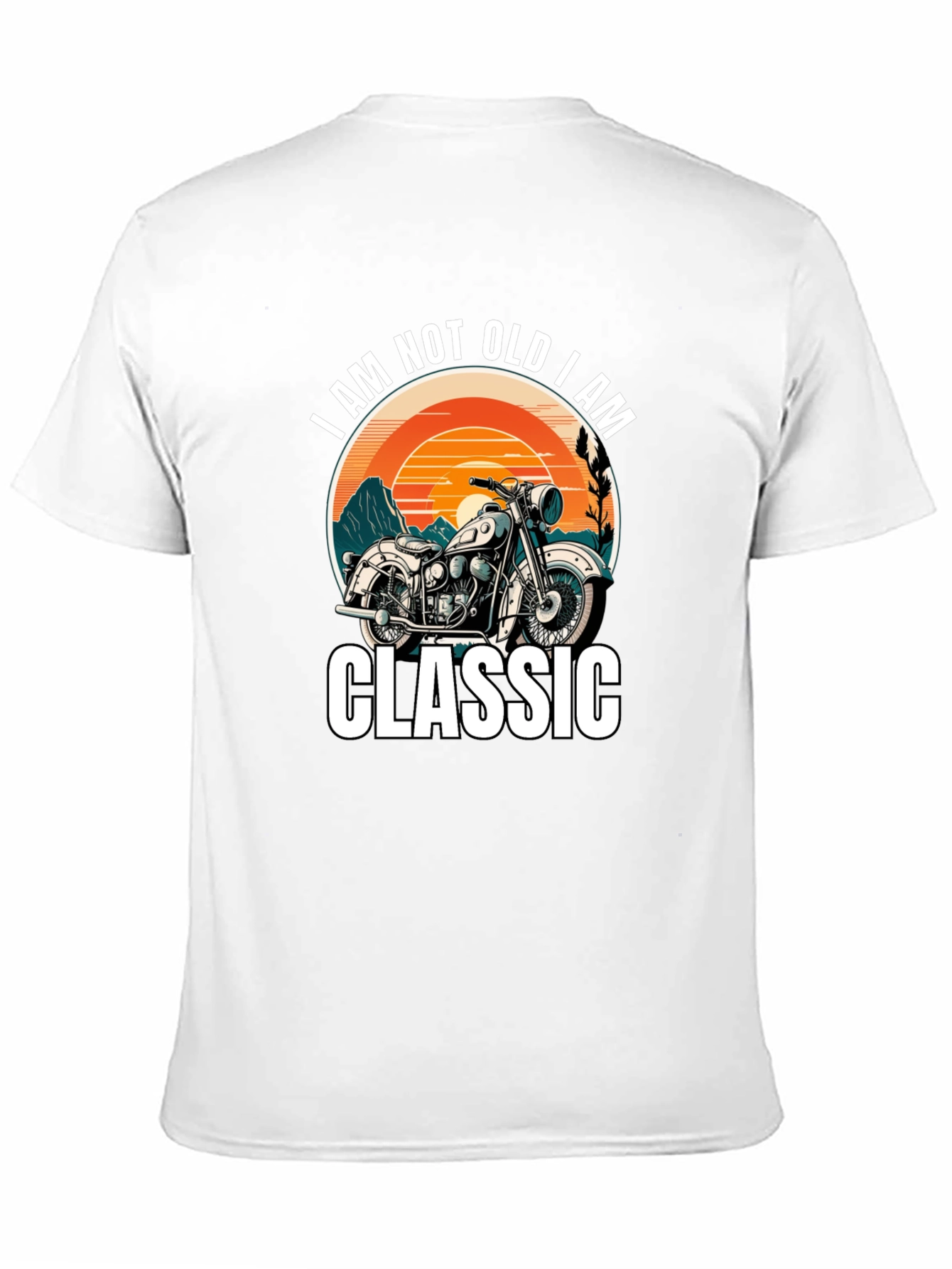 Black Classic Motorcycle T-Shirt - I Am Not Old view 11