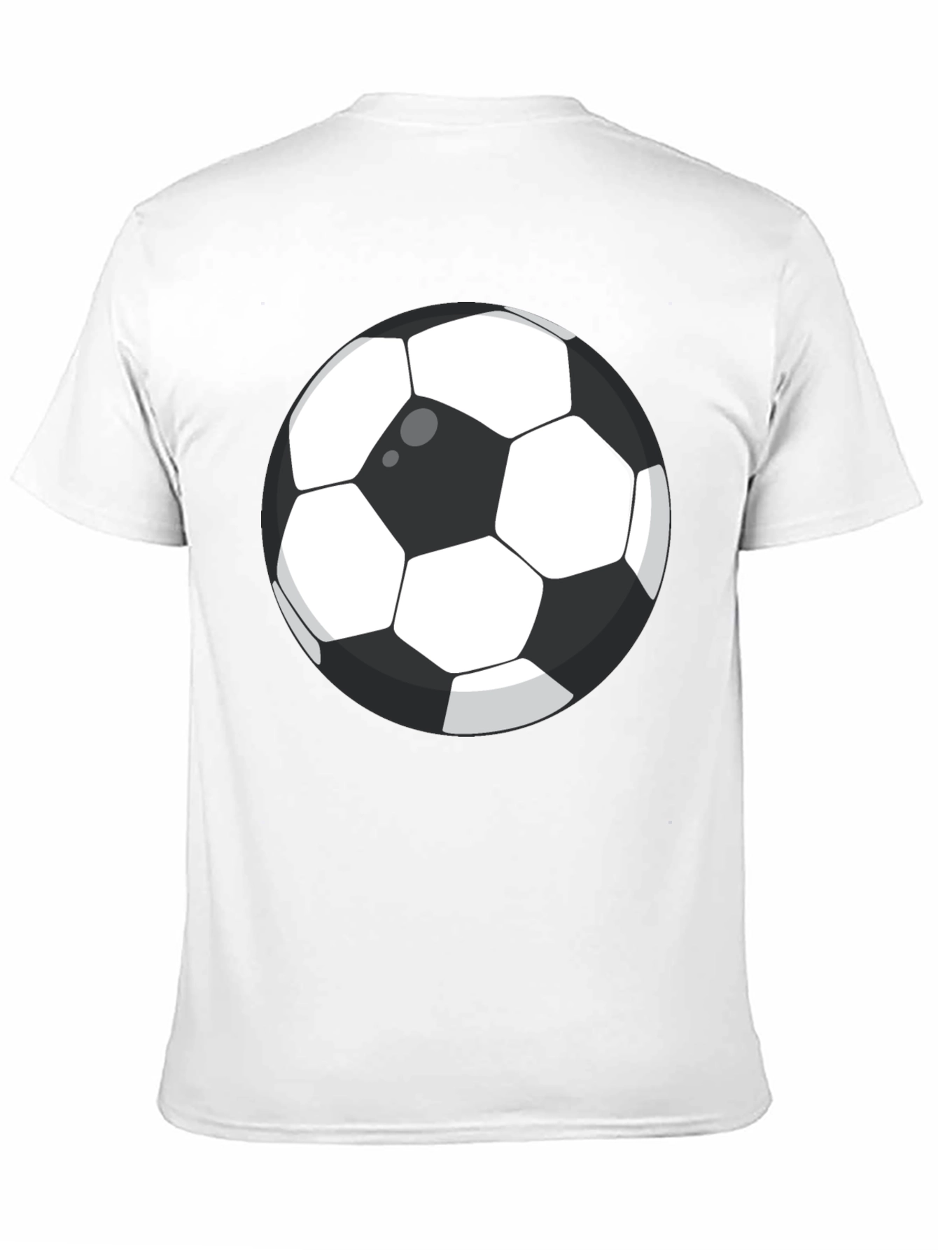 Black Soccer Ball Graphic T-Shirt - Casual Cotton Tee view 11