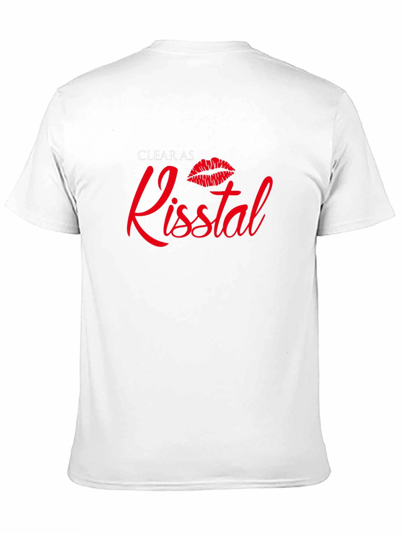 Black Clear as Kisstal Funny Lip Print Graphic Tee view 11