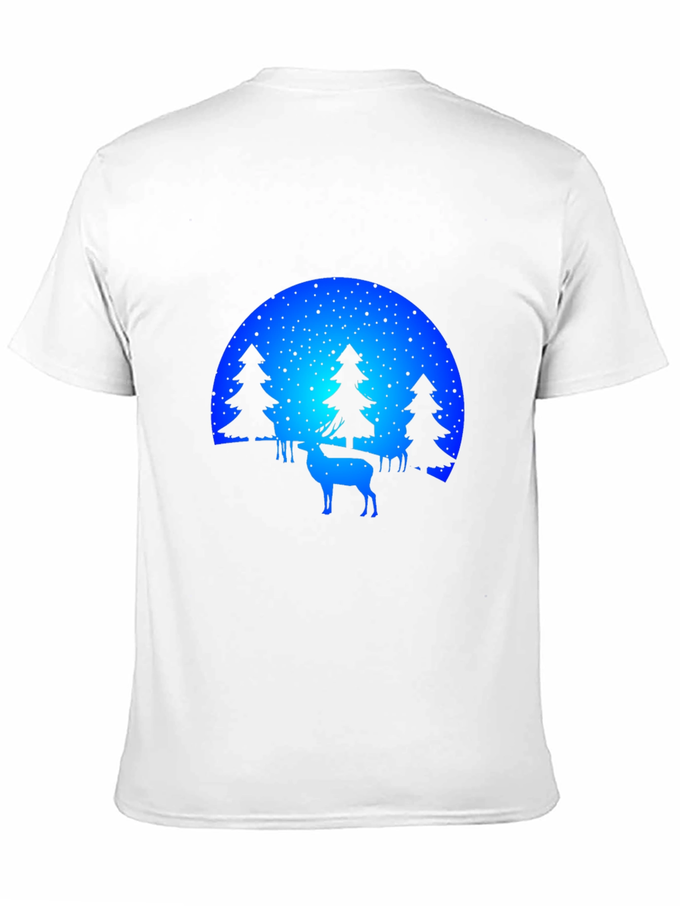 Black Nature Deer Silhouette Graphic Tee view 11