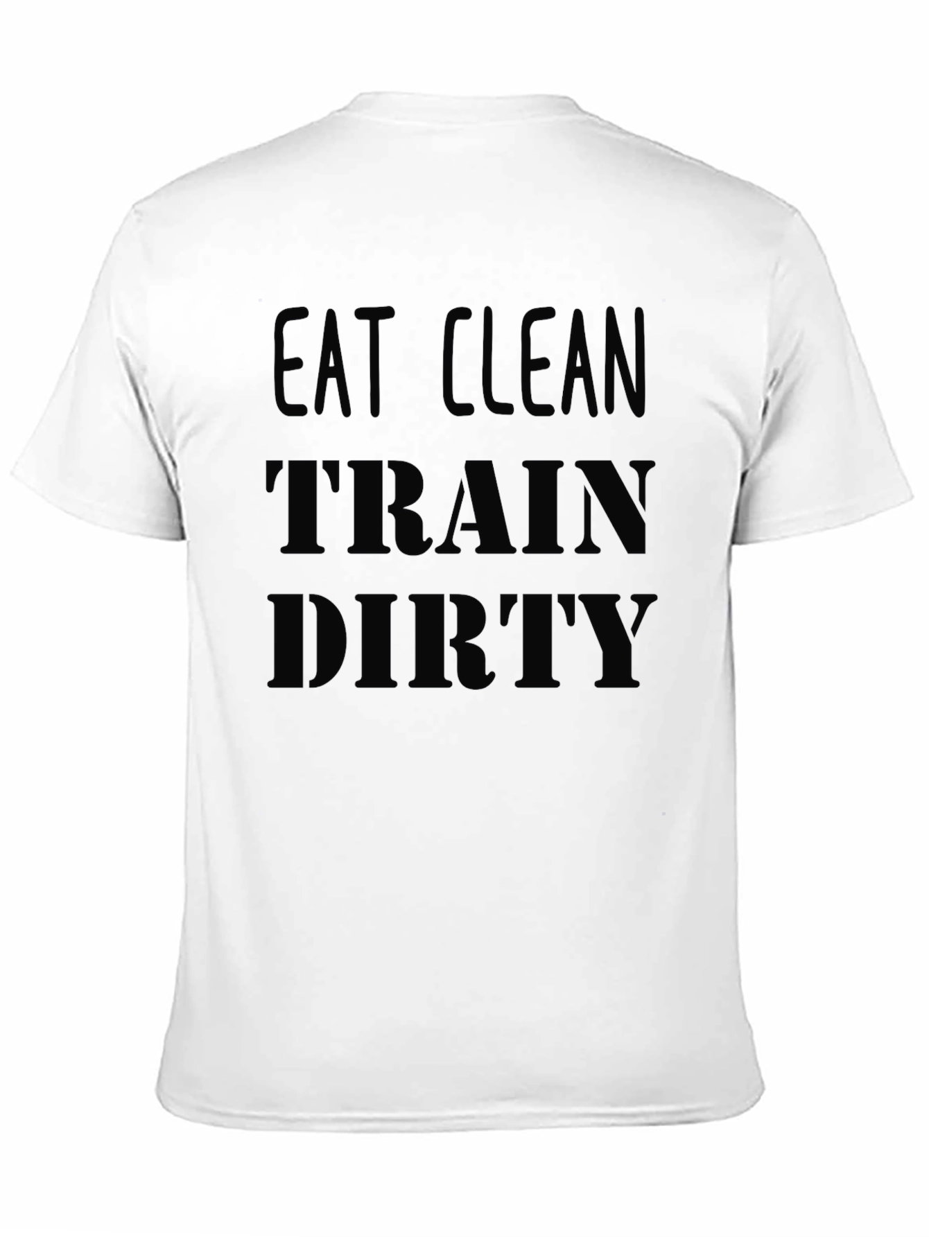Black Eat Clean Train Dirty Graphic T-Shirt - Black view 11